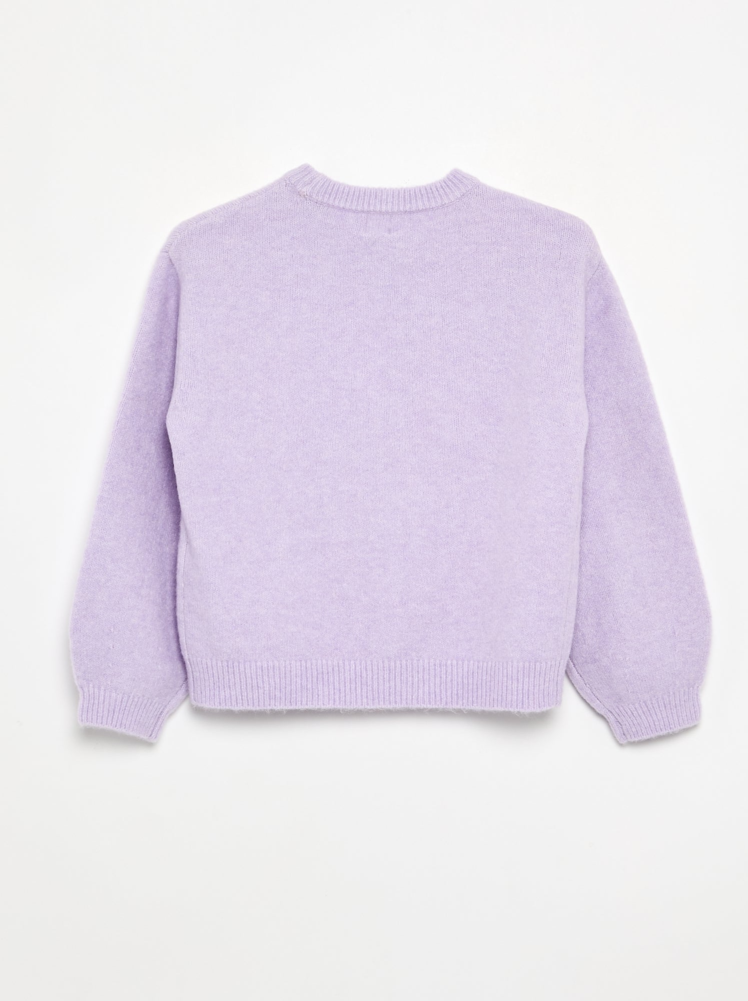 Pull uni à manches longues - Violet