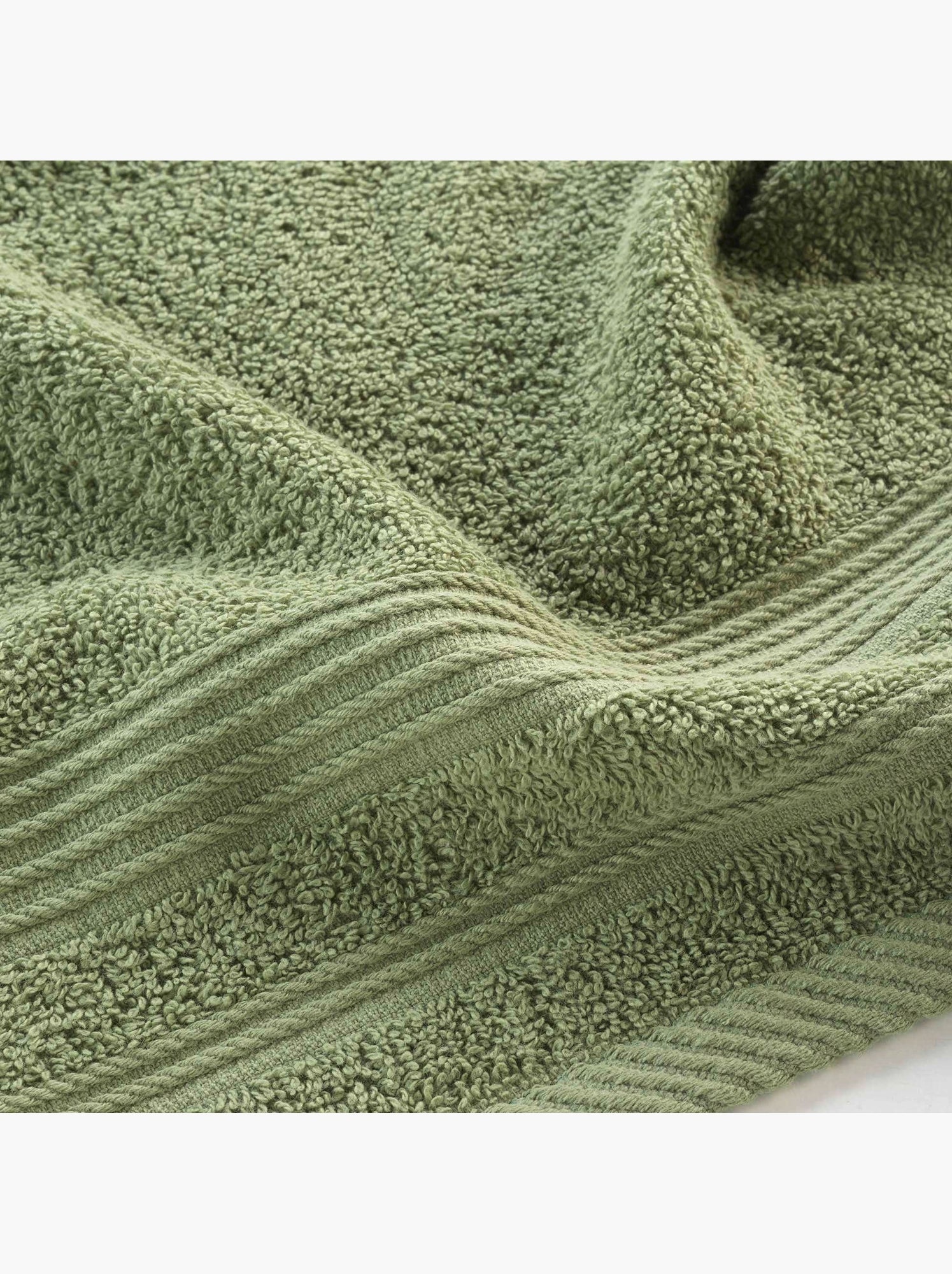 Serviette de toilette en coton tendresse - Kaki