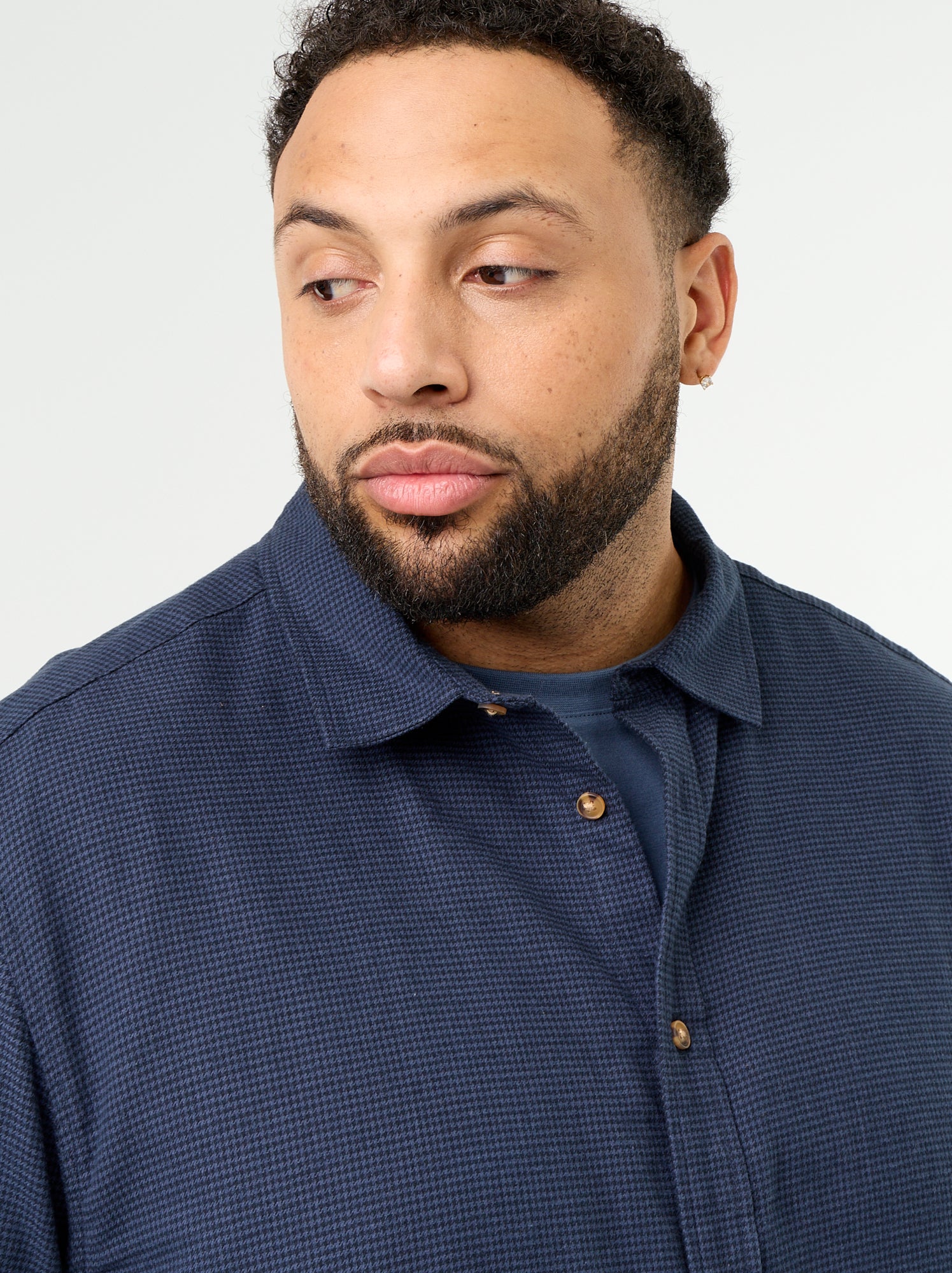 Chemise en flanelle à motif - Bleu (GAX04_5)