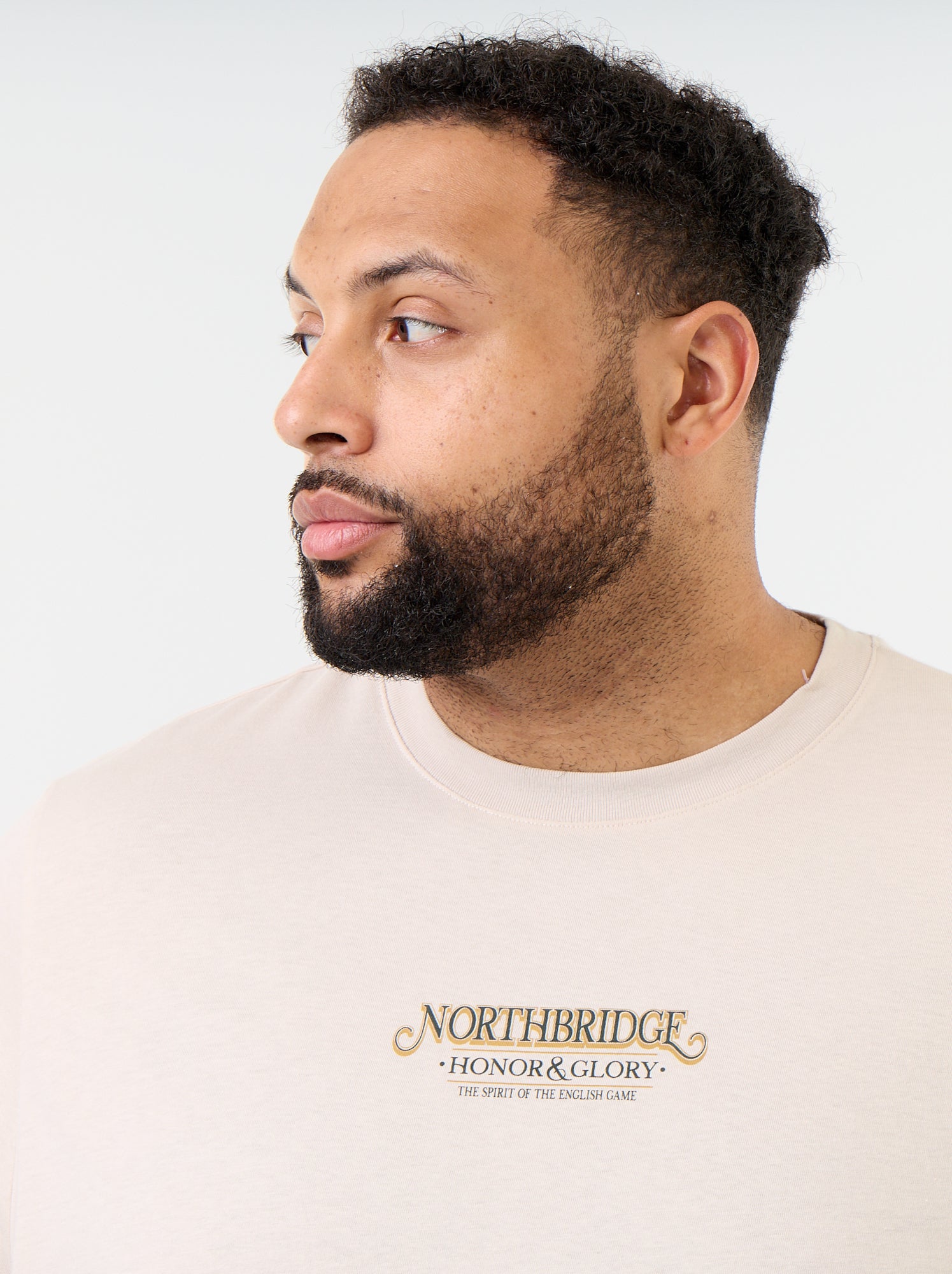 T-shirt en jersey imprimé à manches courtes - Beige