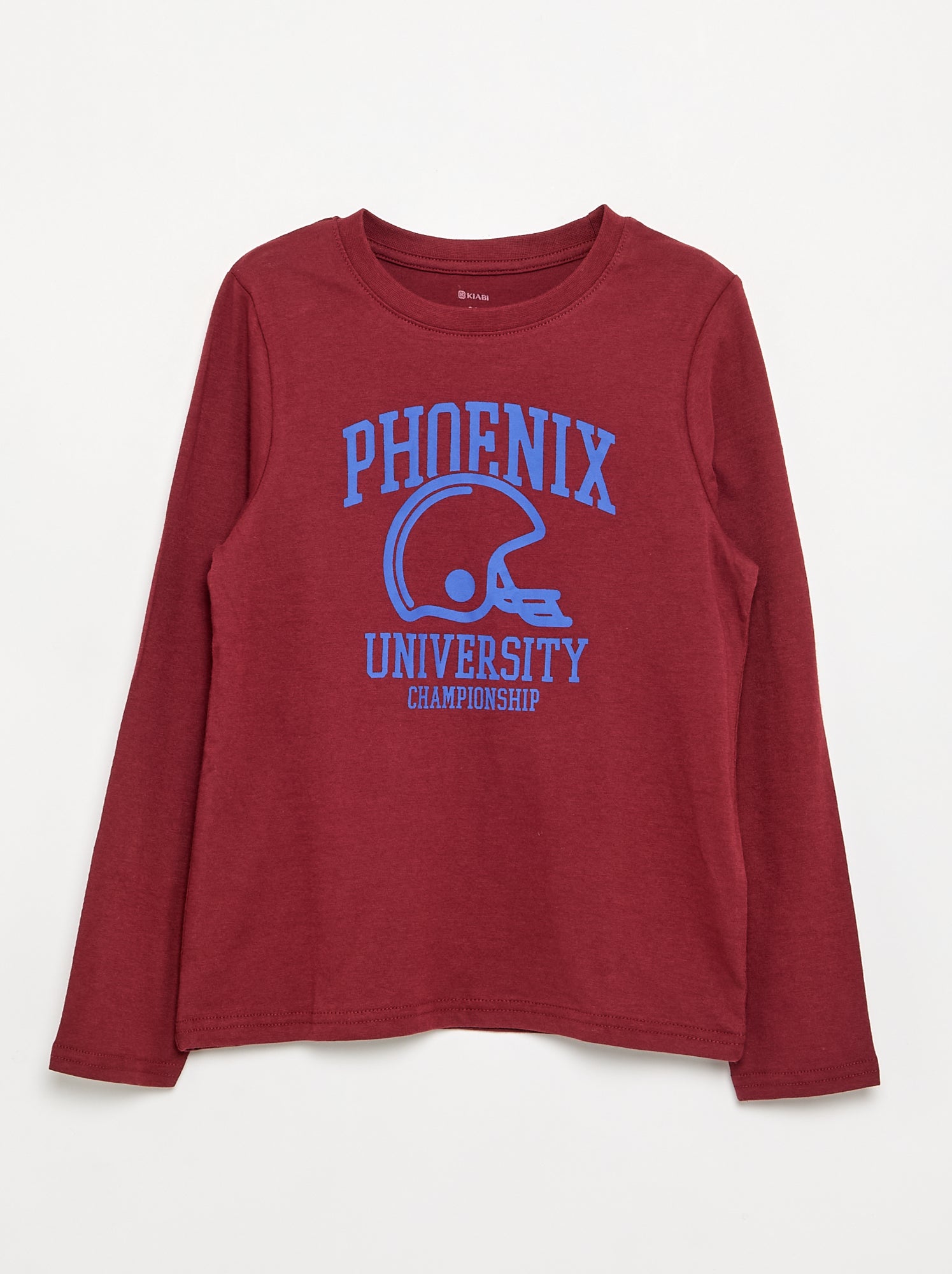T-shirt manches longues imprimé - Rouge