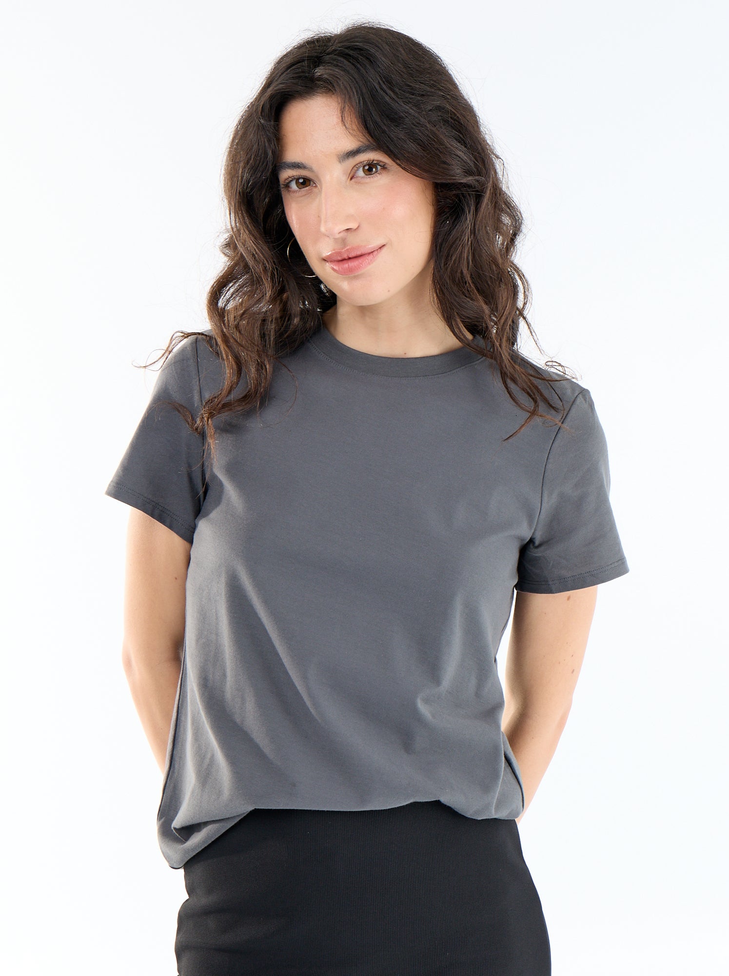 Tee-shirt en jersey manches courtes - Gris