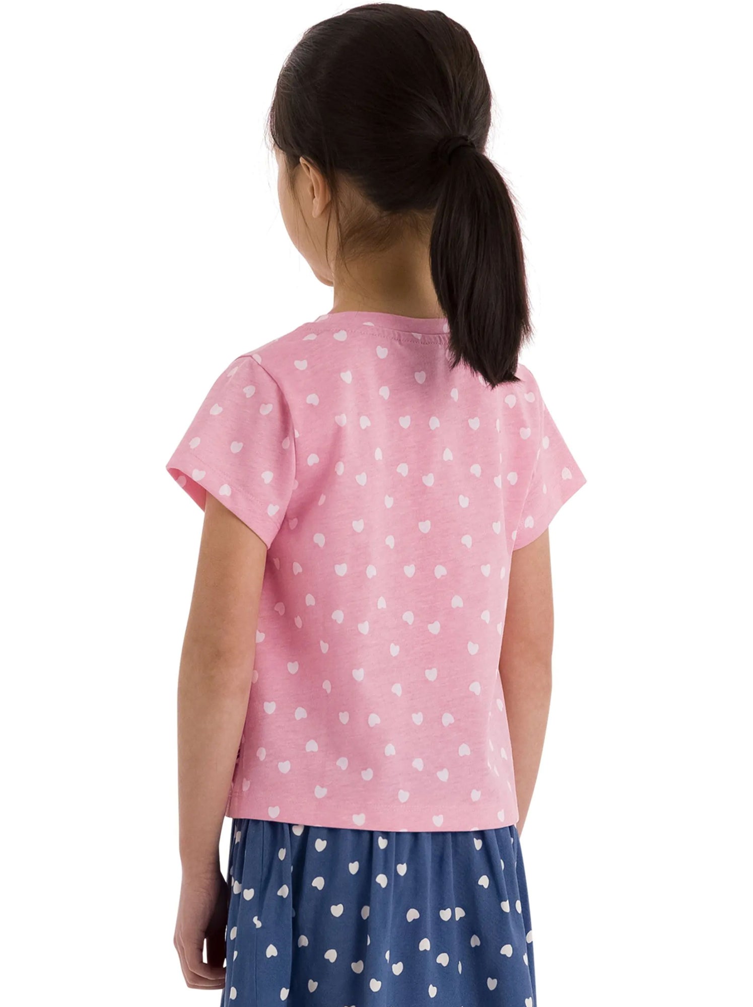 T-shirt motif/style cœurs hira - trespass - Rose clair
