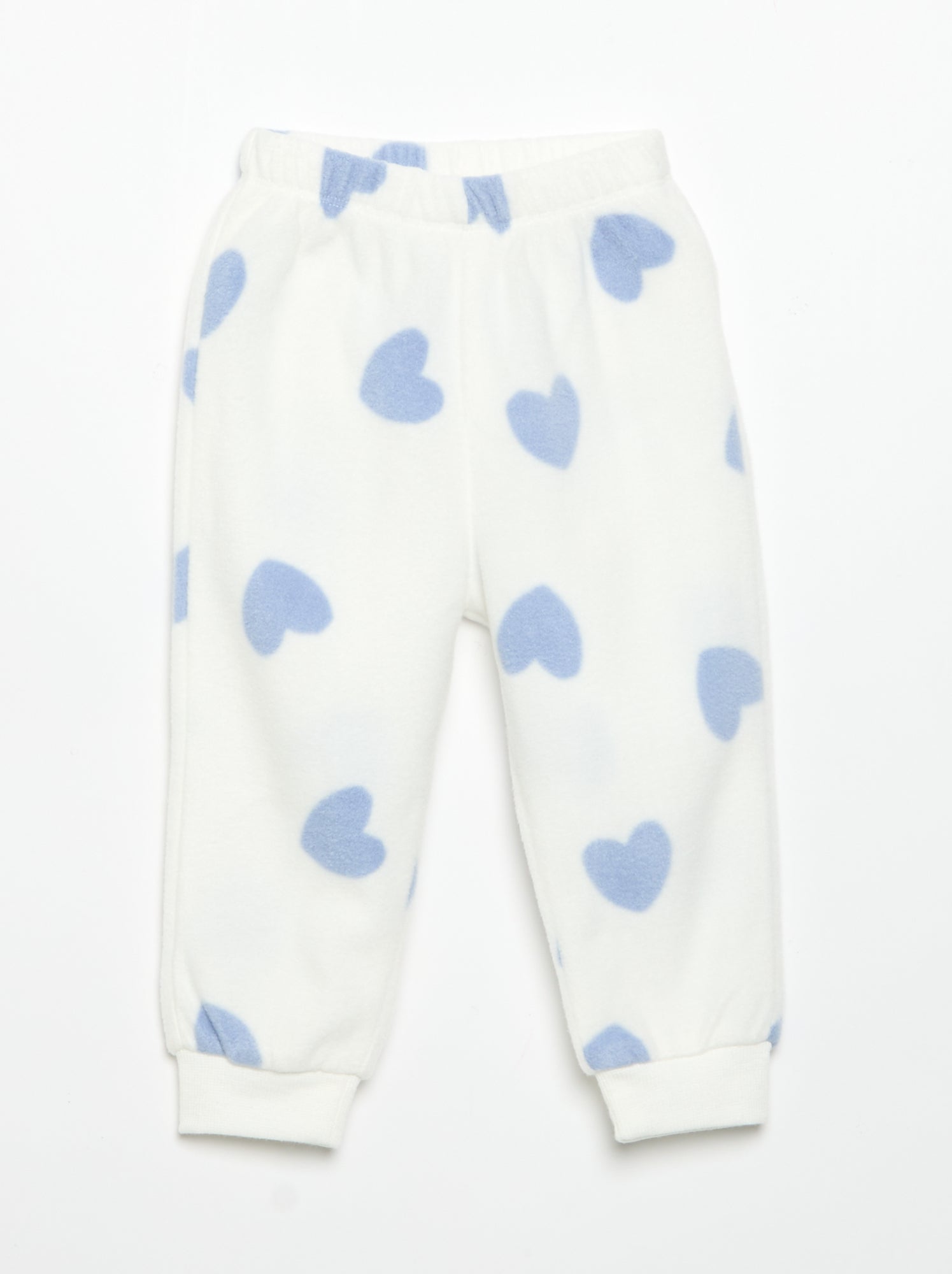 Pyjama 2 pièces en polaire - Blanc