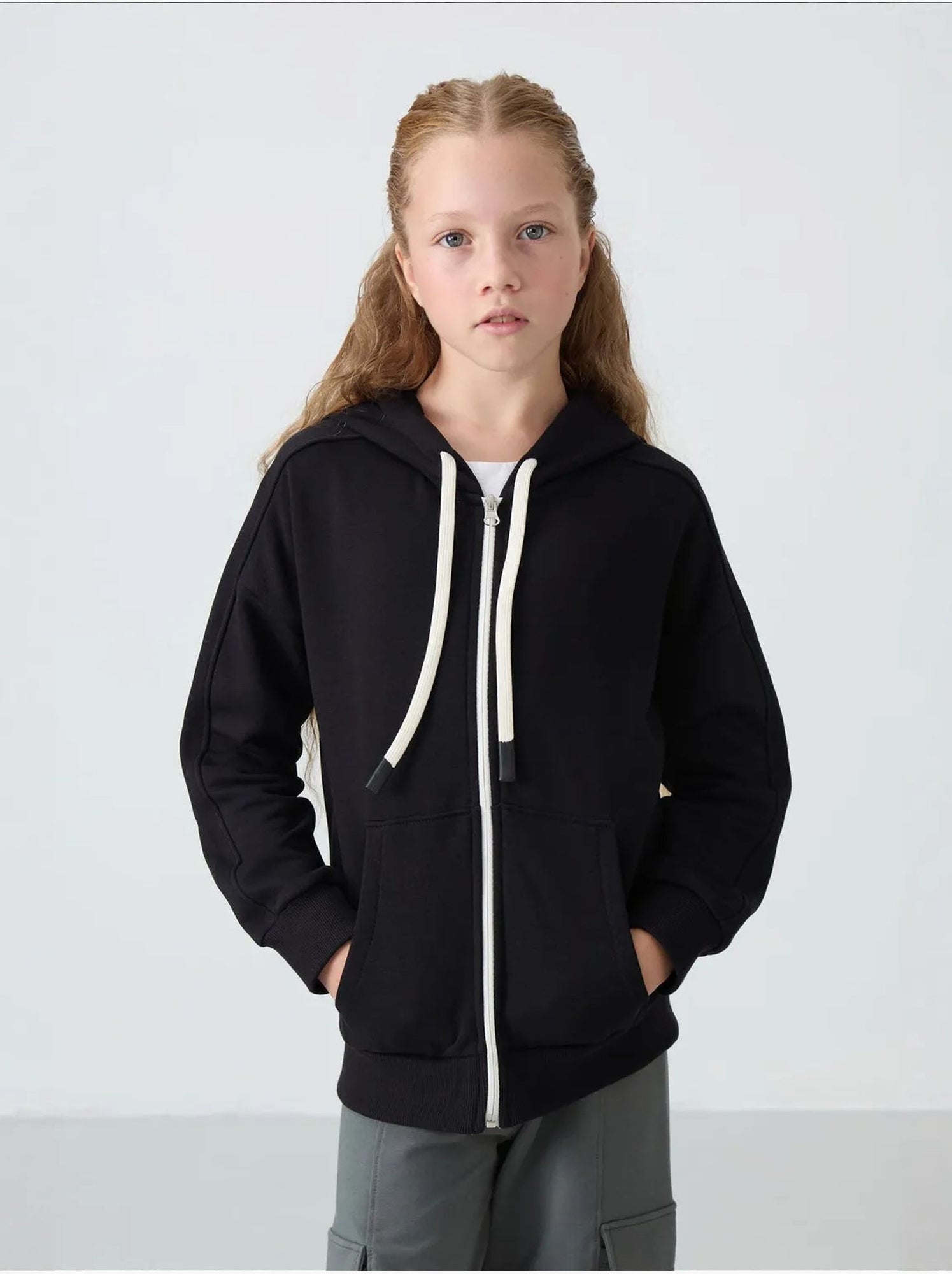 Sweatshirt unisexe jeunesse à capuche zippé tommy - Multicolore
