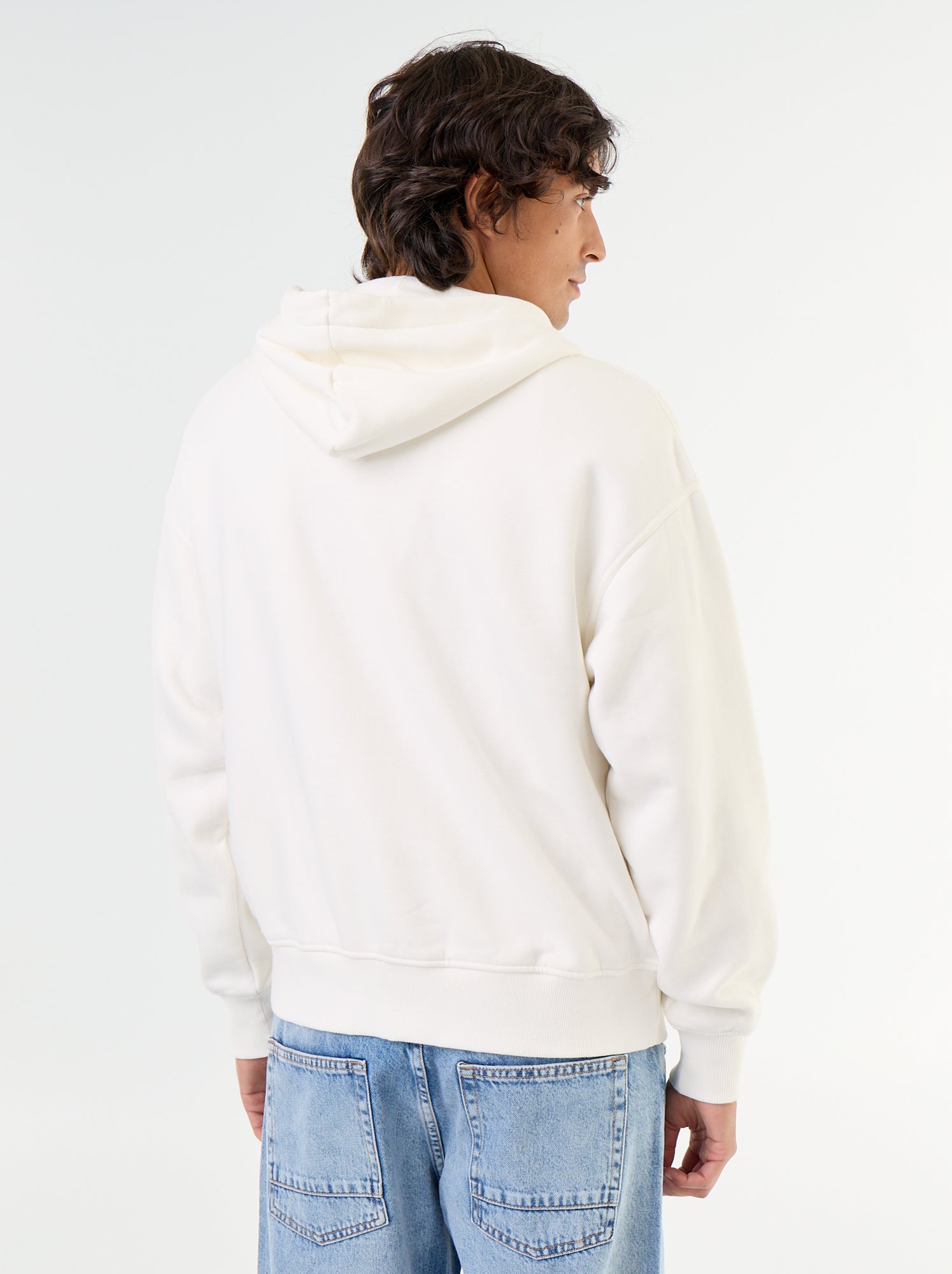 sweat à capuche zippée uni - Blanc
