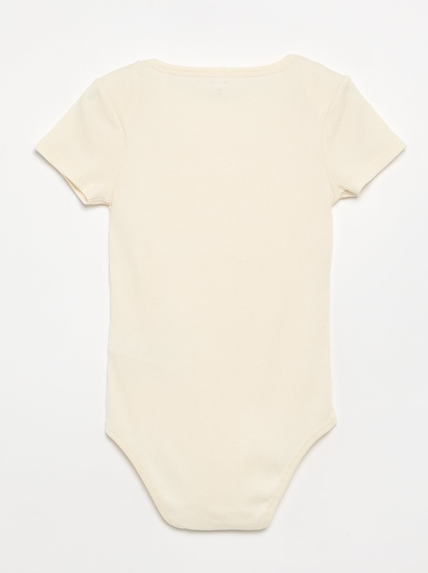 Lot 3 bodies en rib - collection facile à enfiler - Beige