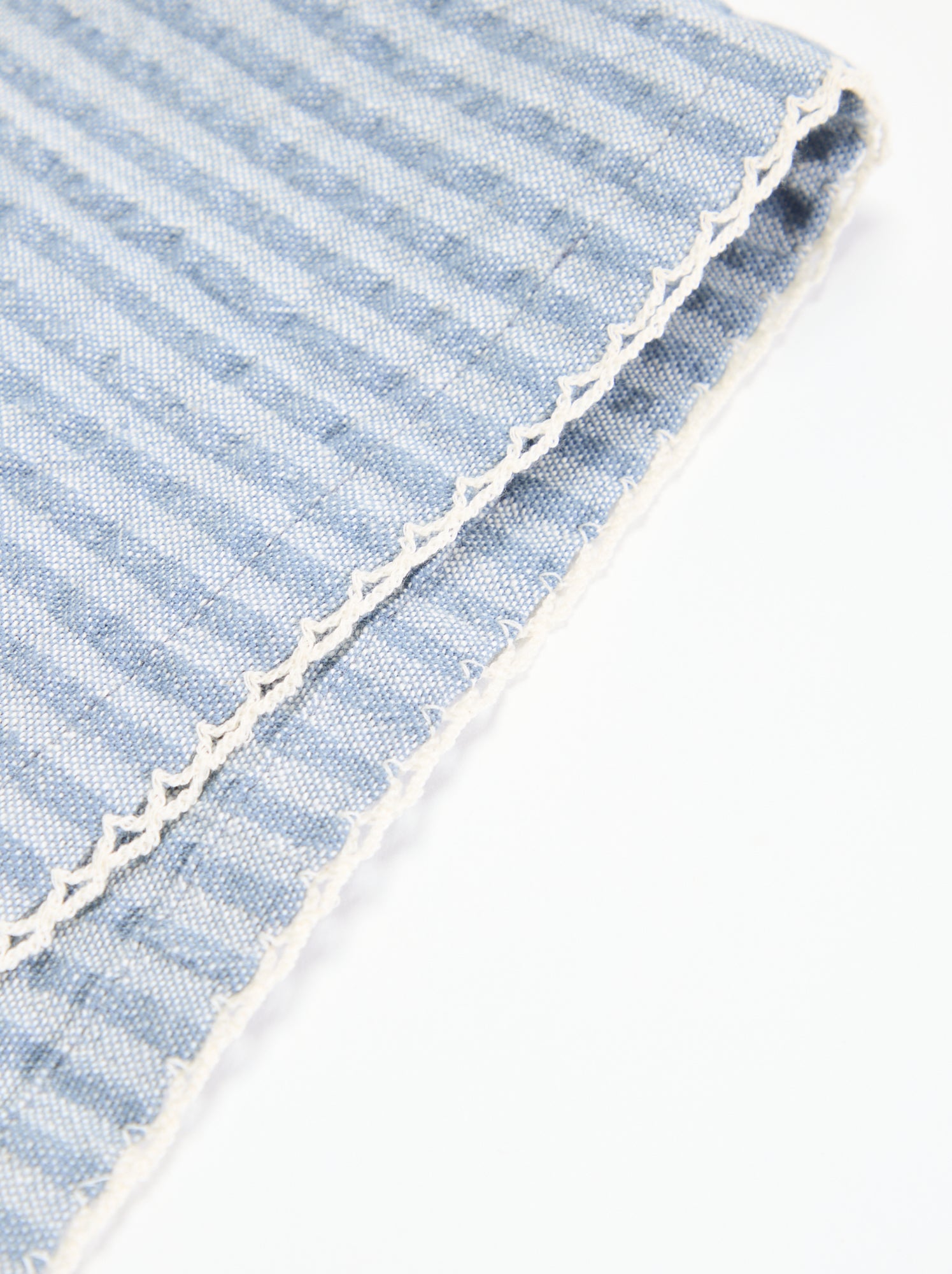 Lot de 2 serviettes de table en seersucker - Bleu
