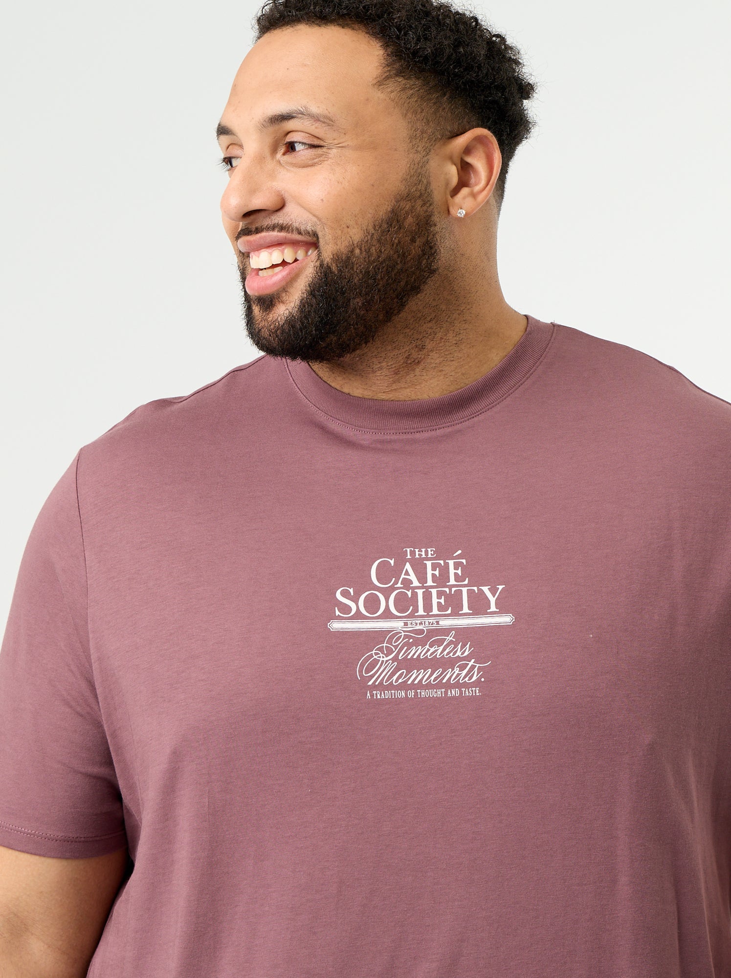 T-shirt en jersey imprimé à manches courtes - Violet
