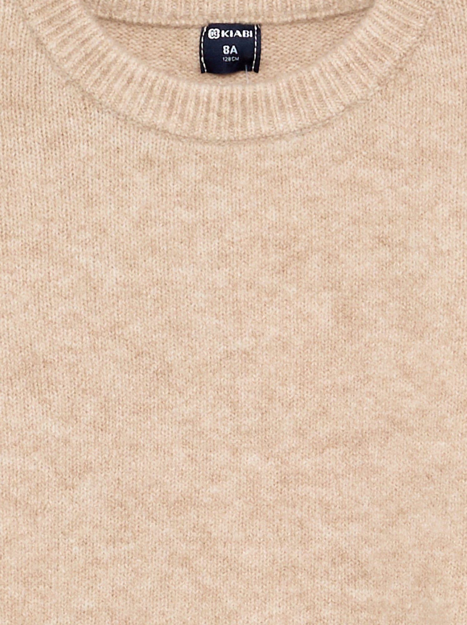 Pull uni à manches longues - Beige