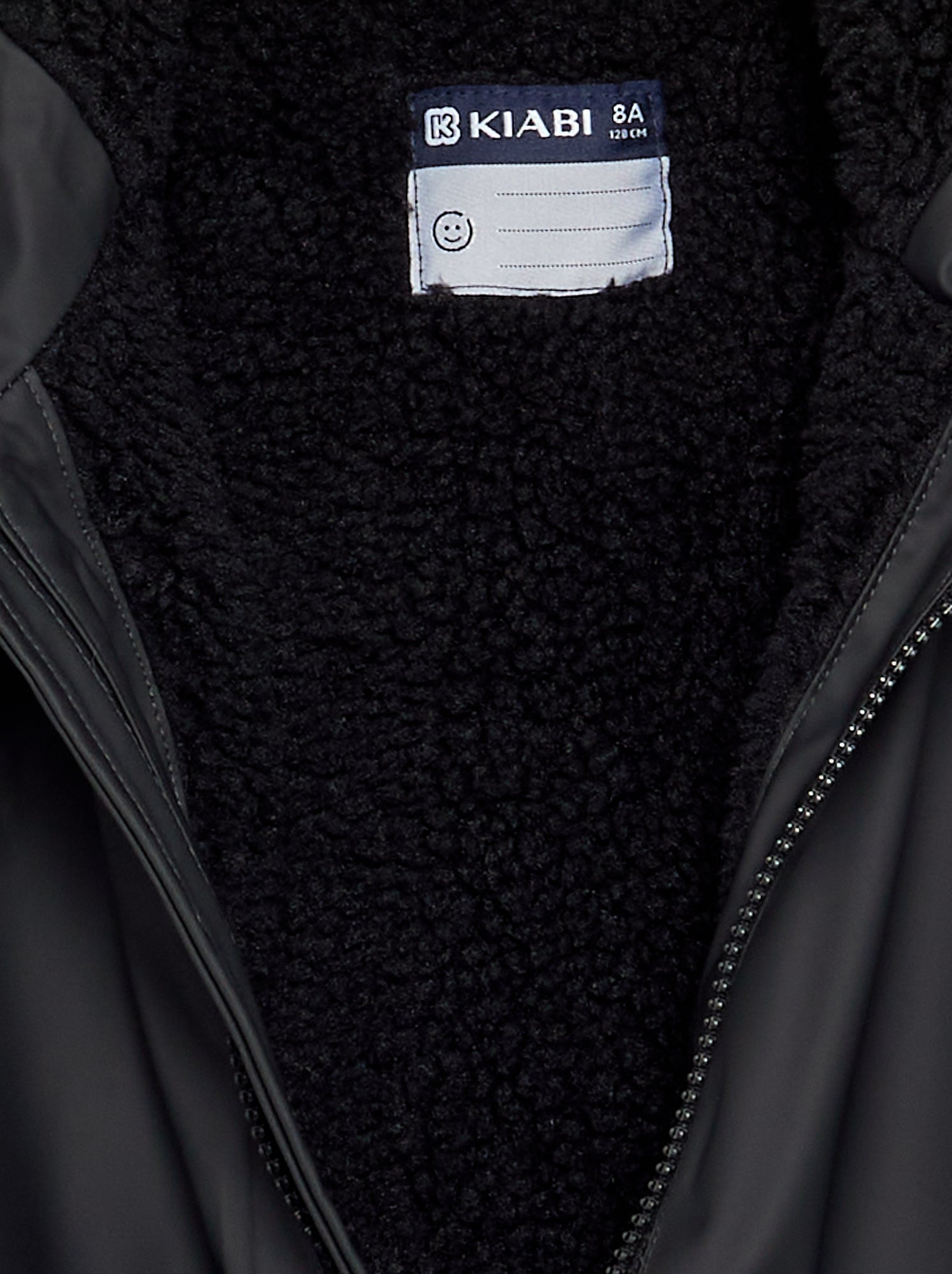 Parka doublée effet moutonné - Noir
