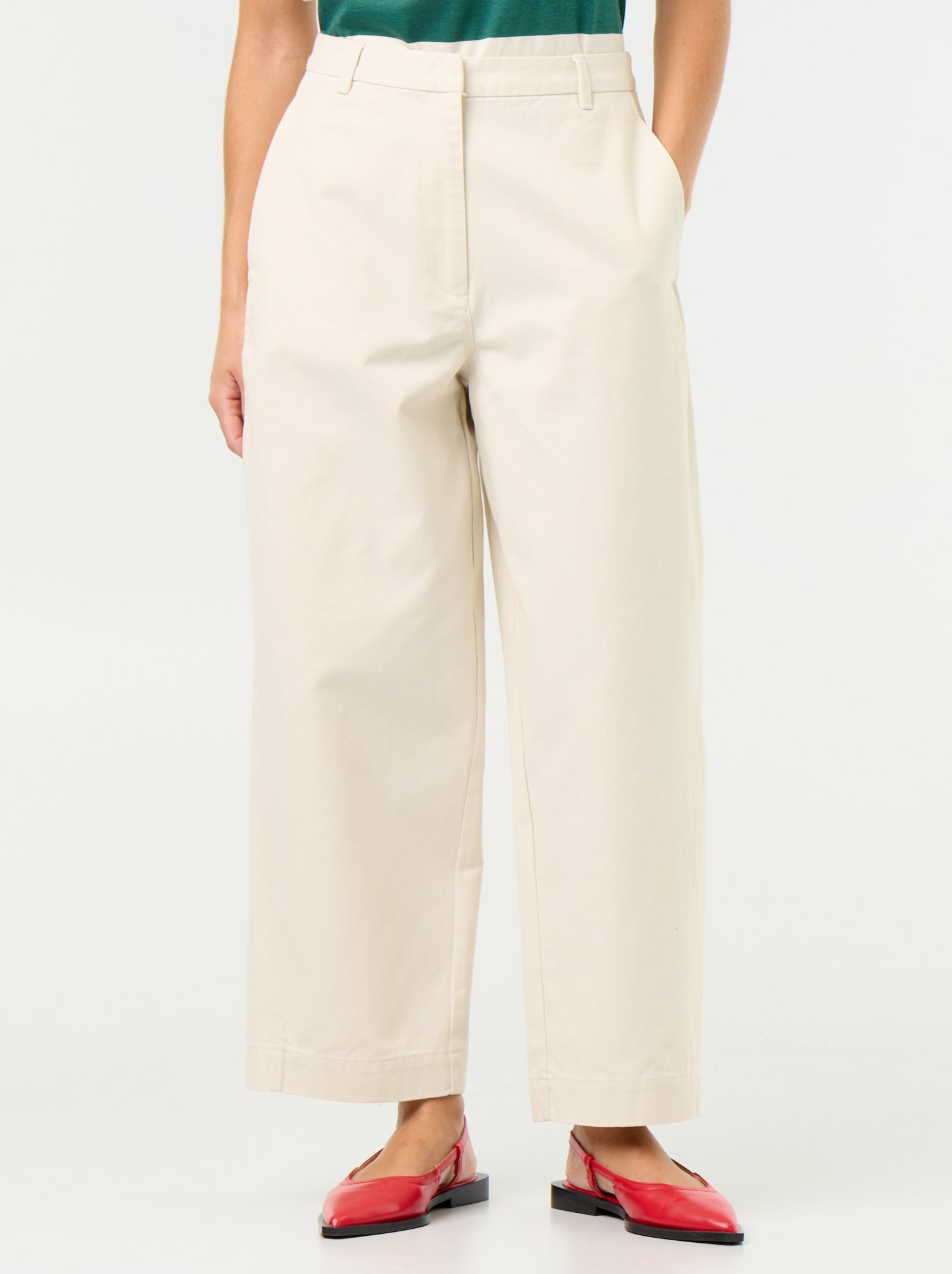 Pantalon large forme barrel - Beige