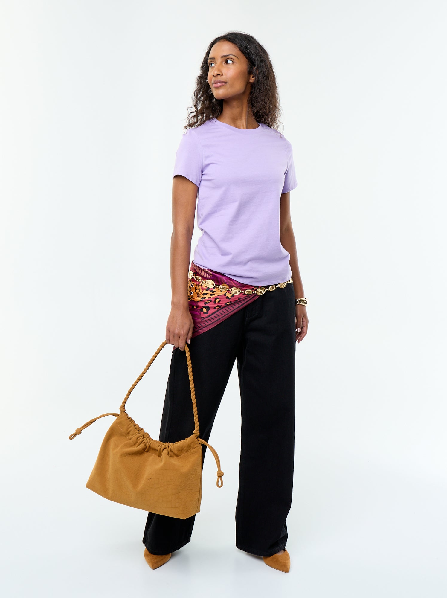 Tee-shirt en jersey manches courtes - Violet (ESW74_33)