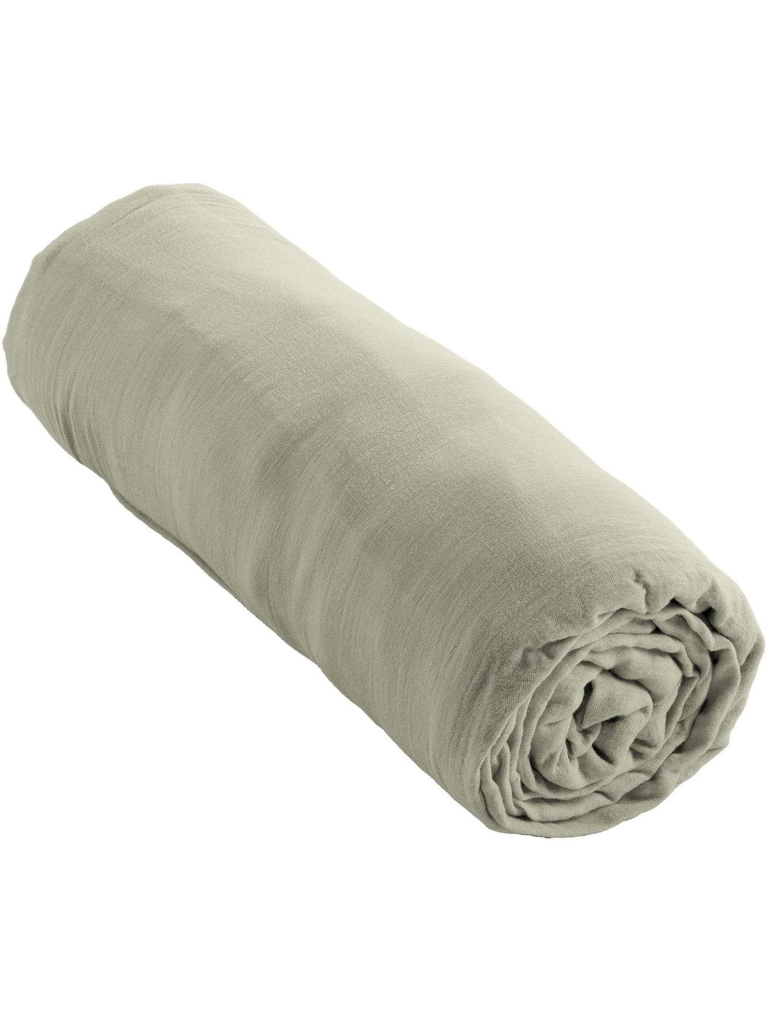 Drap-housse – double gaze de coton 125 g/m² – bonnet 30 cm - gaïa - Vert d'eau