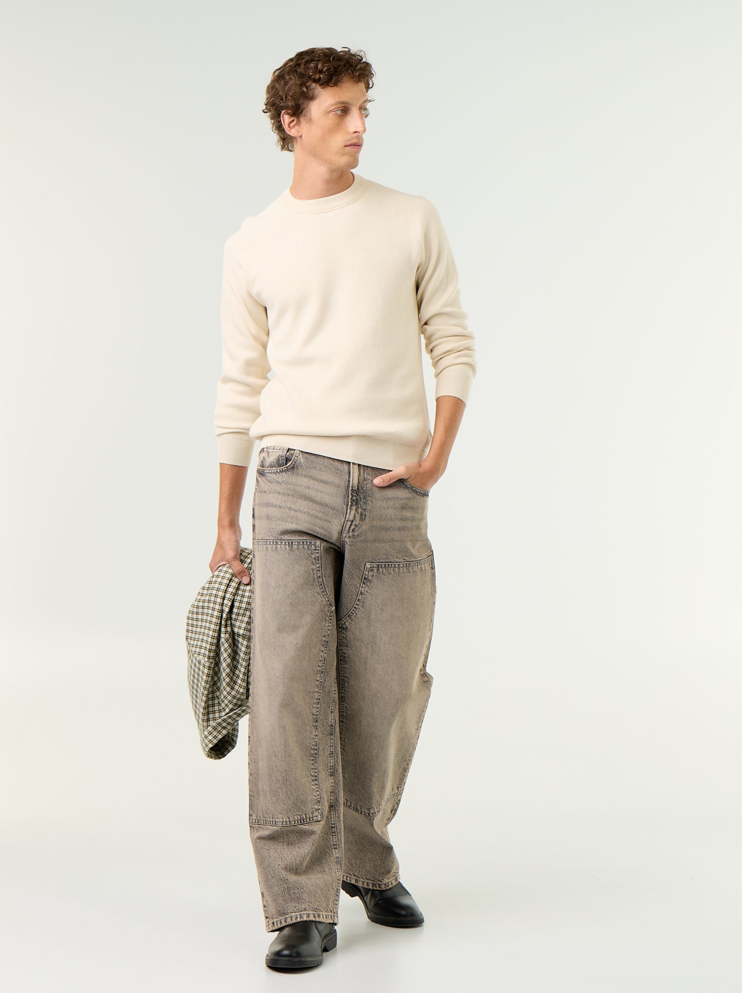 Pull en maille grosse jauge - Blanc