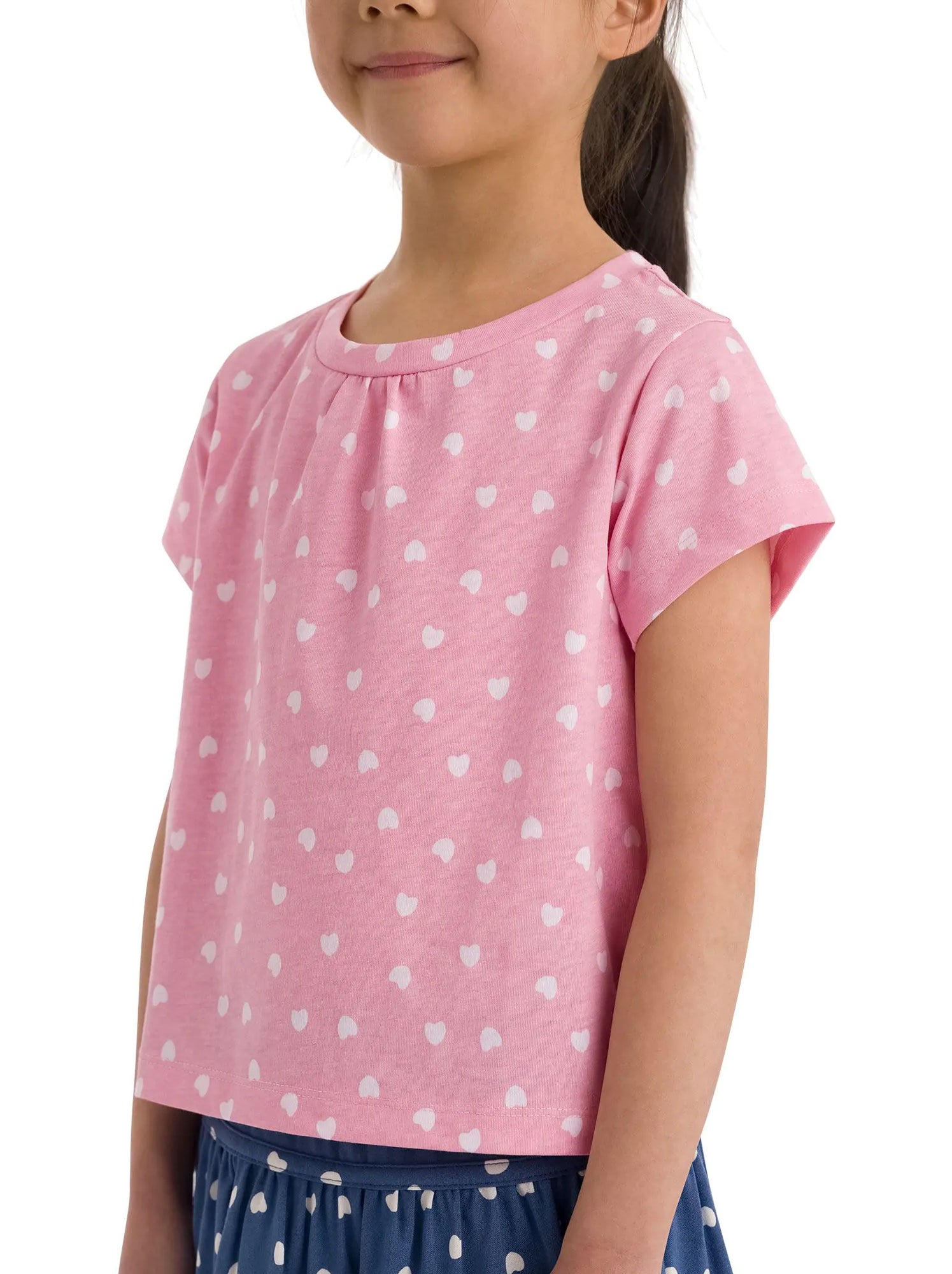 T-shirt motif/style cœurs hira - trespass - Rose clair