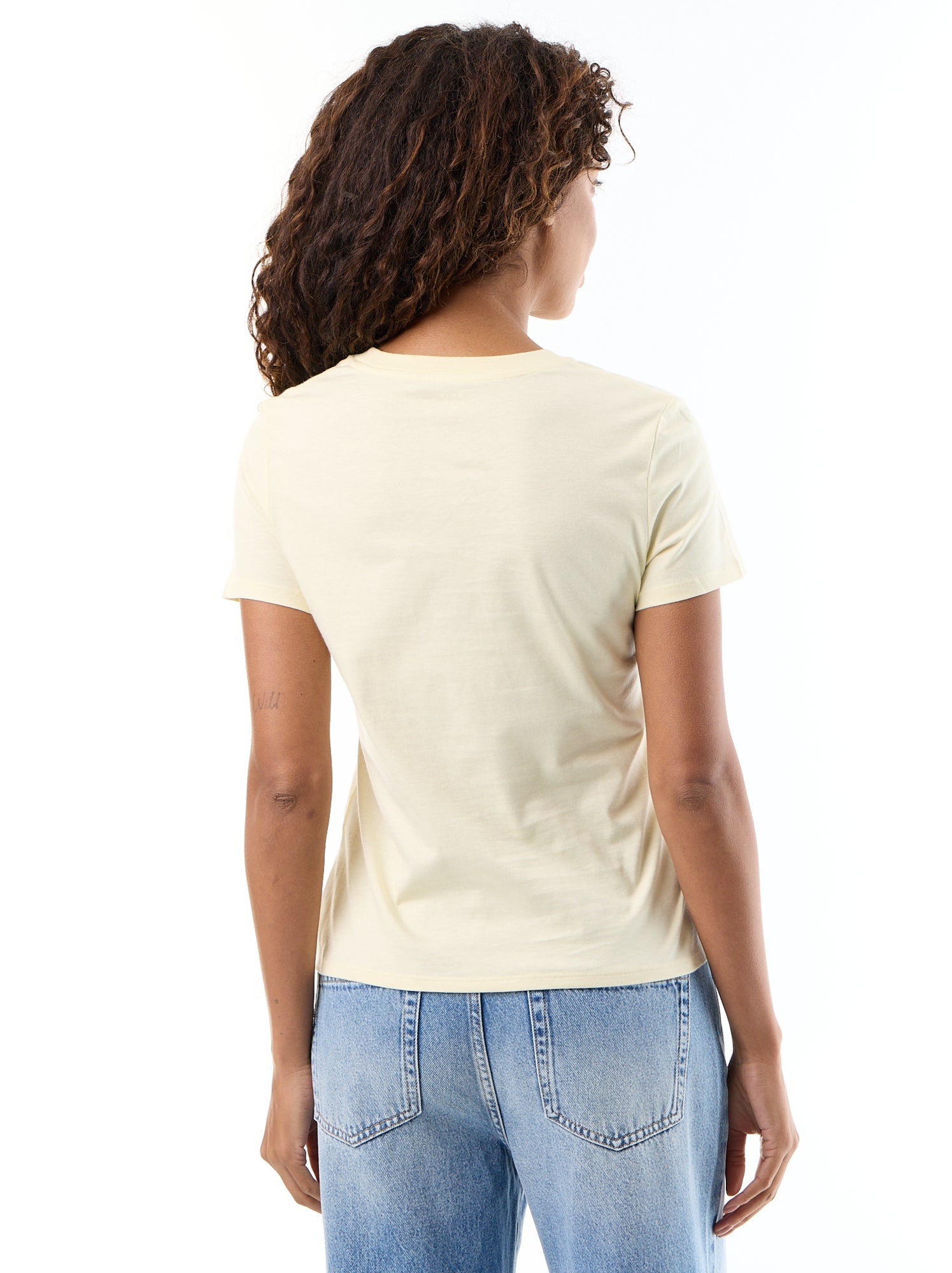 Tee-shirt en jersey manches courtes - Jaune
