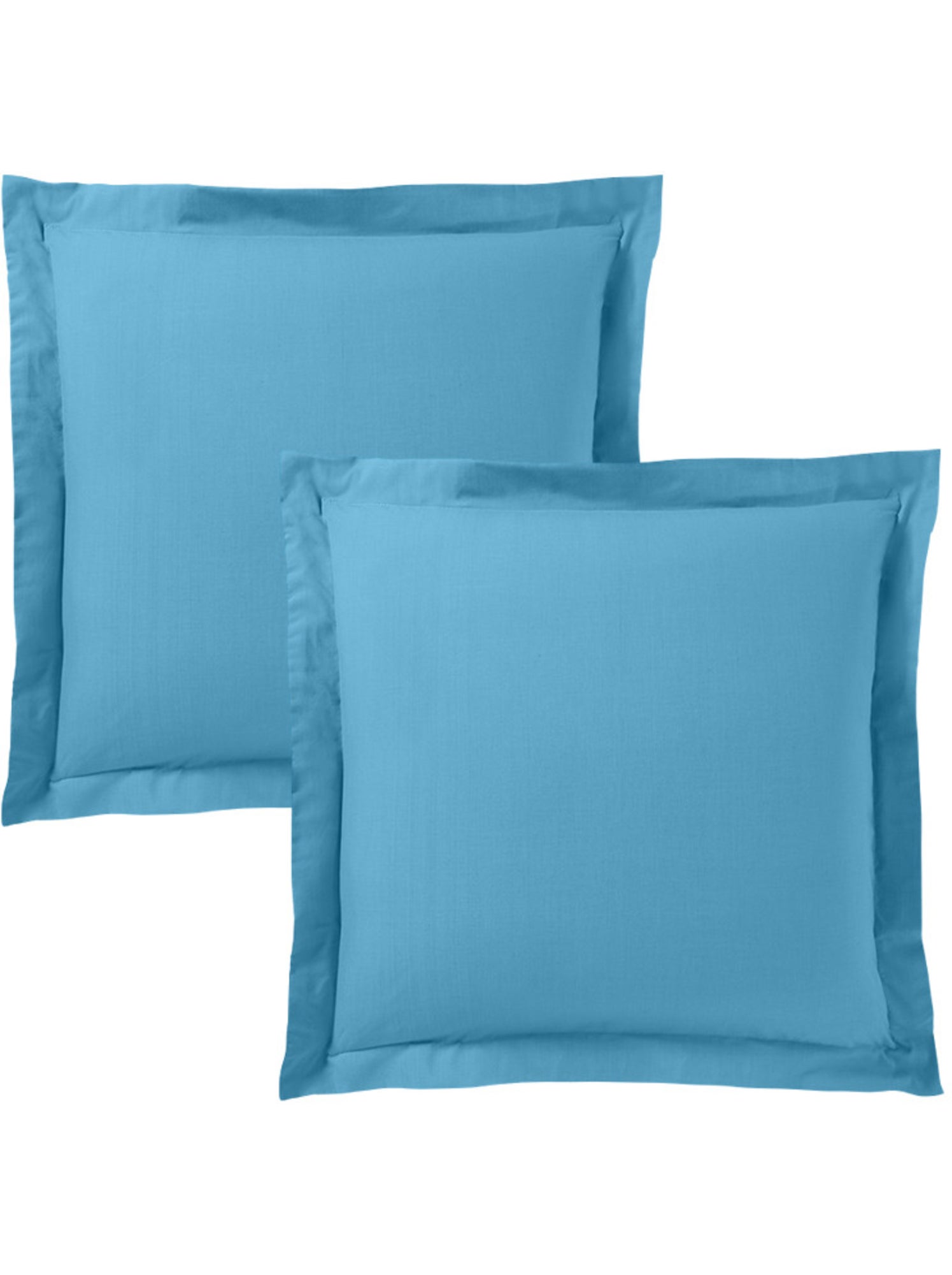 Taie d'oreiller - Coton Pur - 100 % Coton 57 Fils/cm² - Bleu turquoise