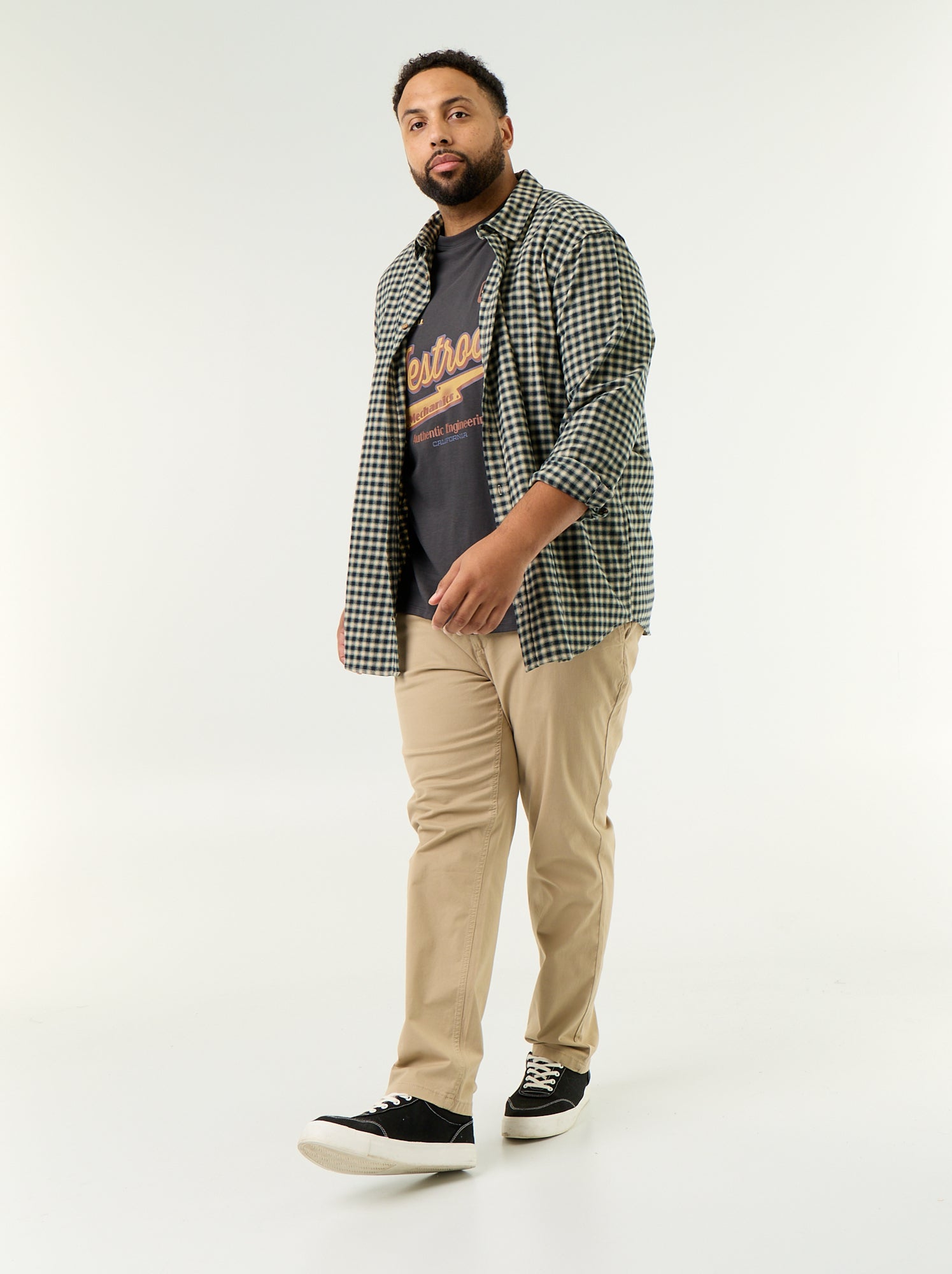Chemise en flanelle à motif - Vert (GAX04_4)