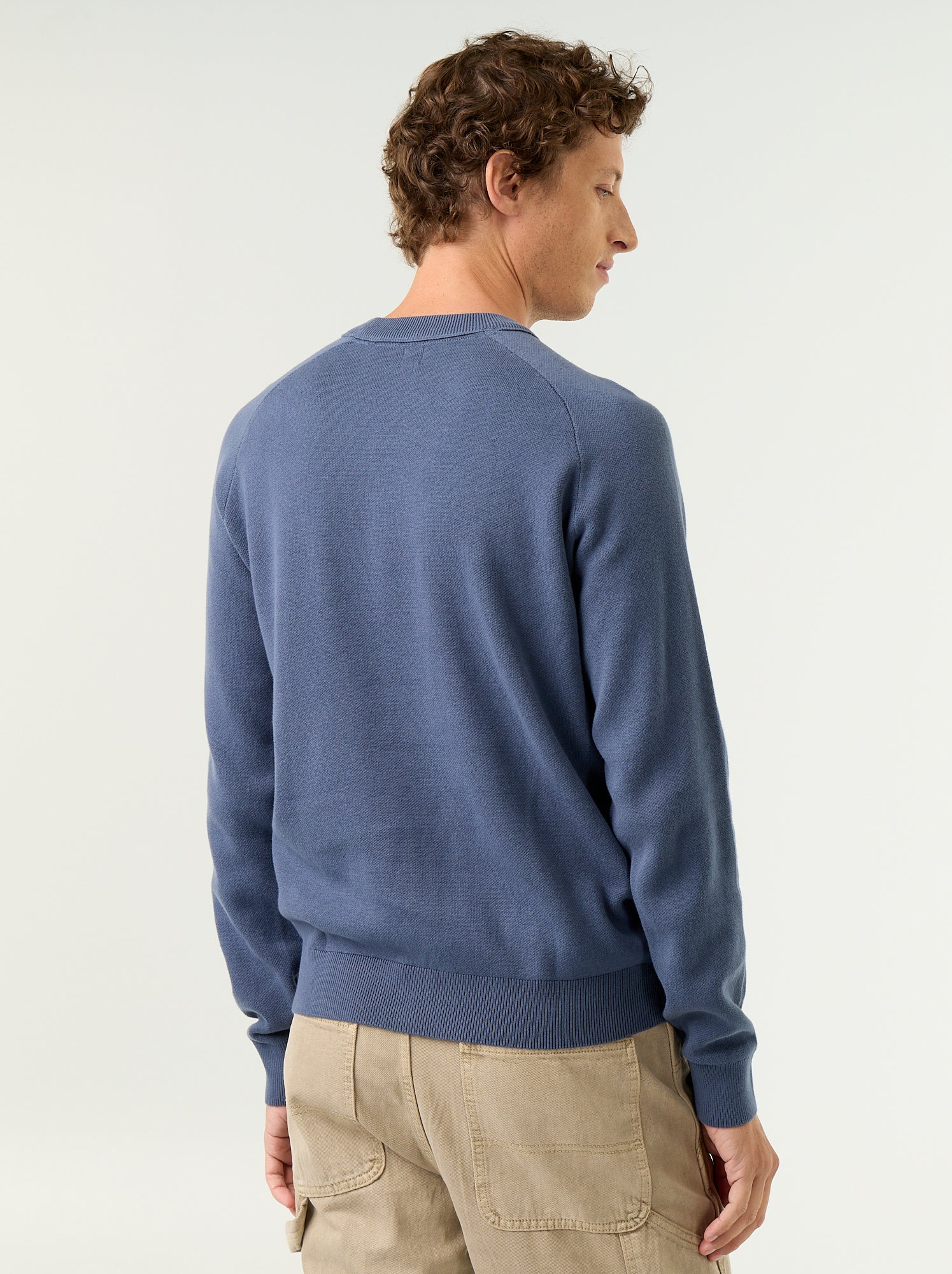 Pull en maille grosse jauge - Bleu