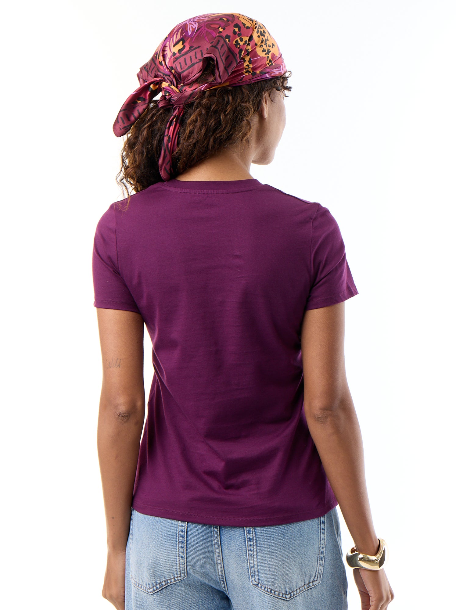 Tee-shirt en jersey manches courtes - Violet (ESW74_38)