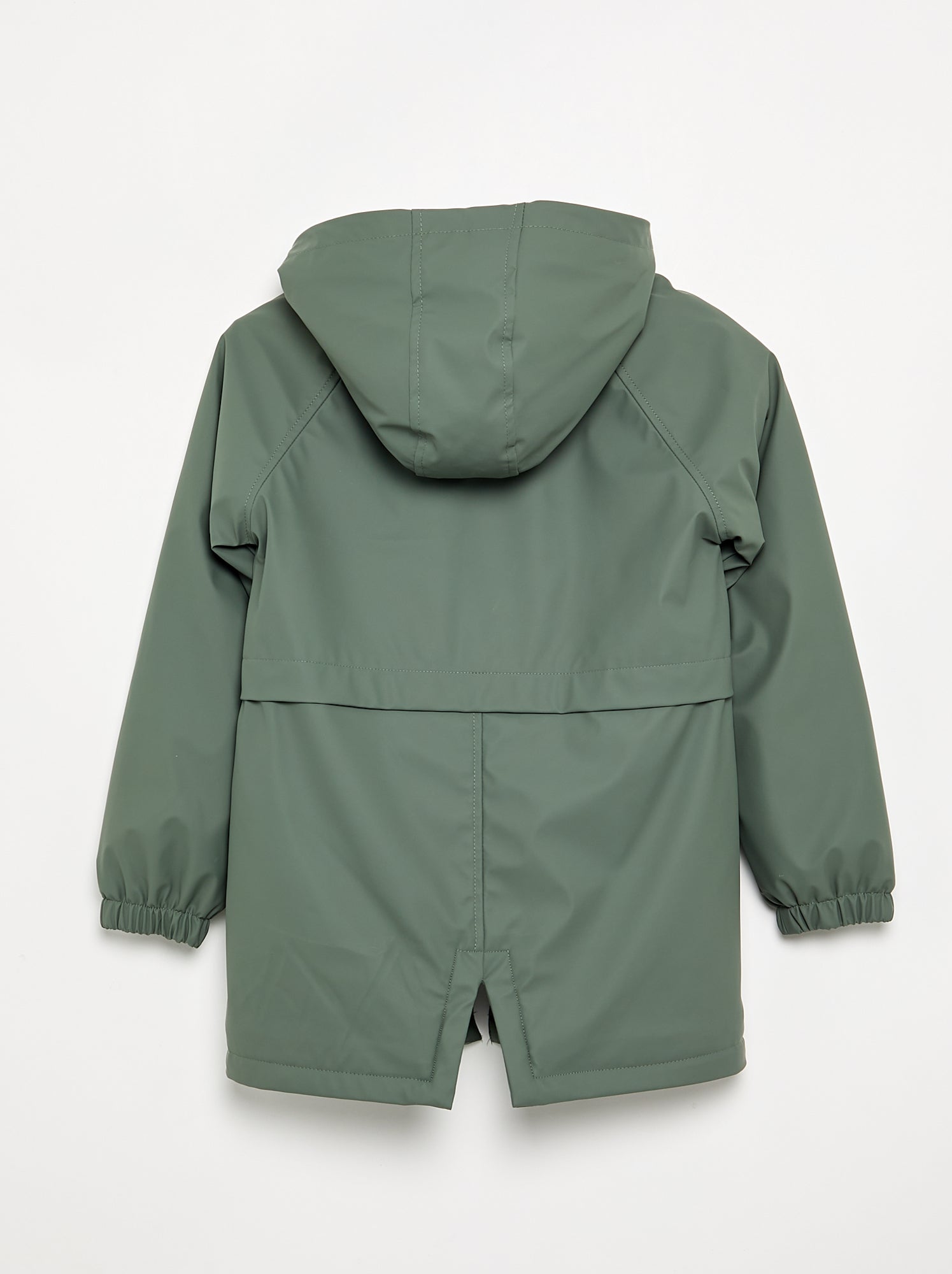 Parka doublée effet moutonné - Vert
