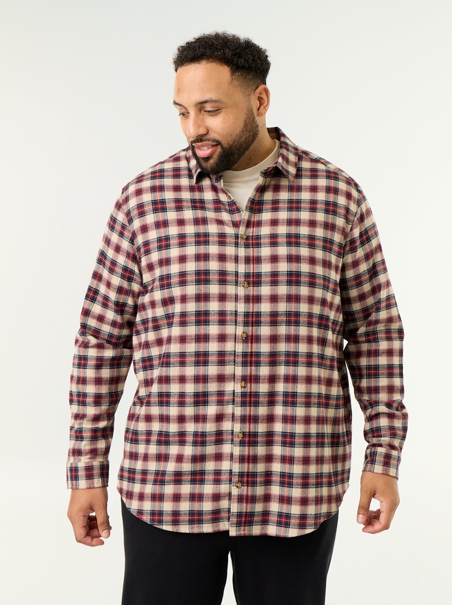 Chemise en flanelle à motif - Marron
