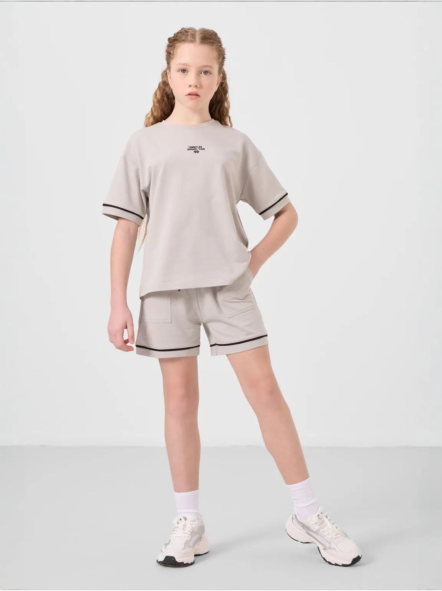 Ensemble de pyjama jeunesse en coton mélangé tommy - Sable