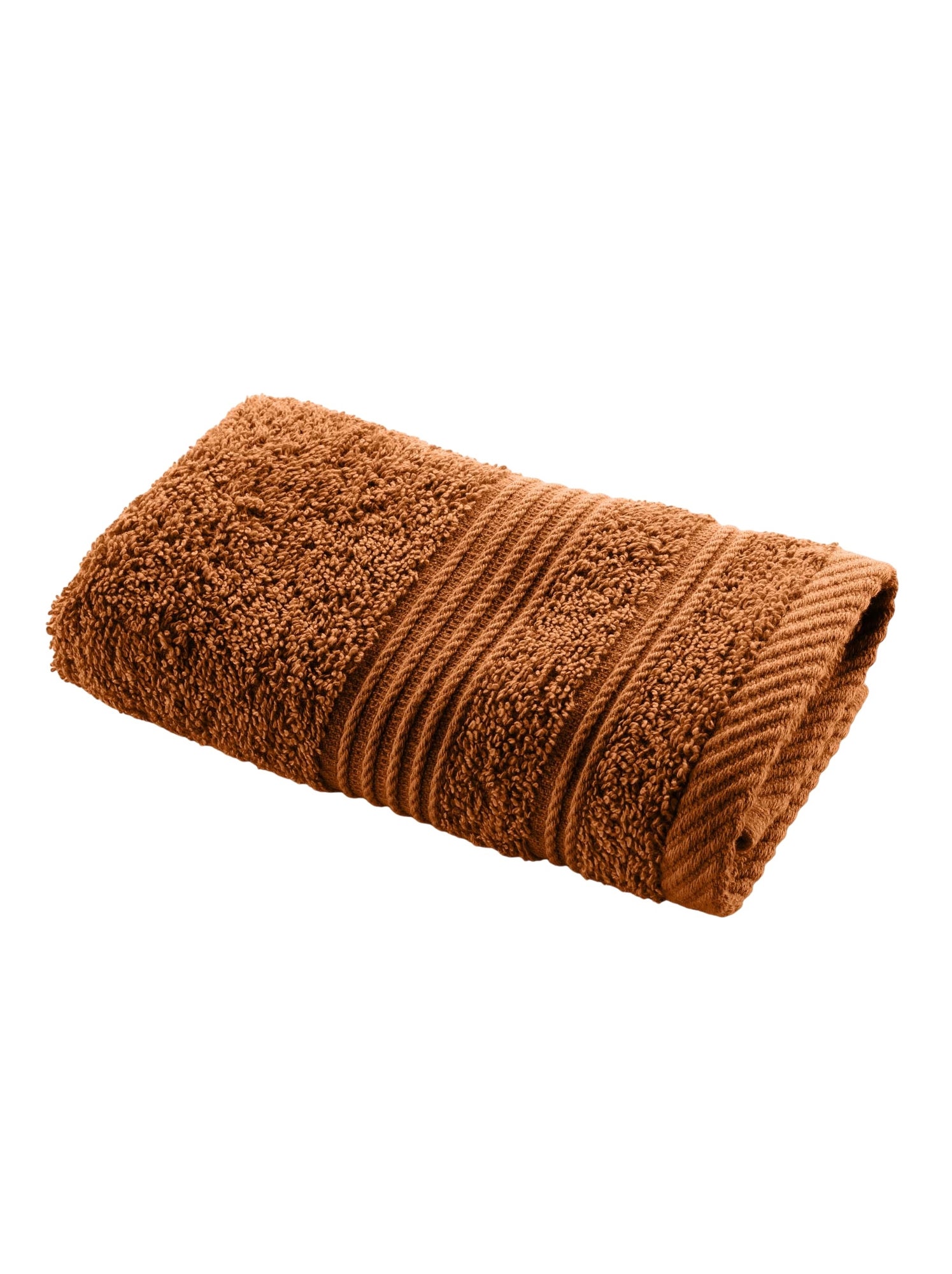 Serviette de toilette en coton tendresse - Marron caramel