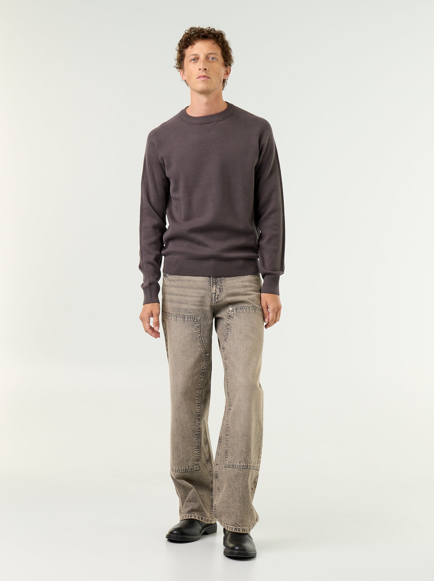 Pull en maille grosse jauge - Gris