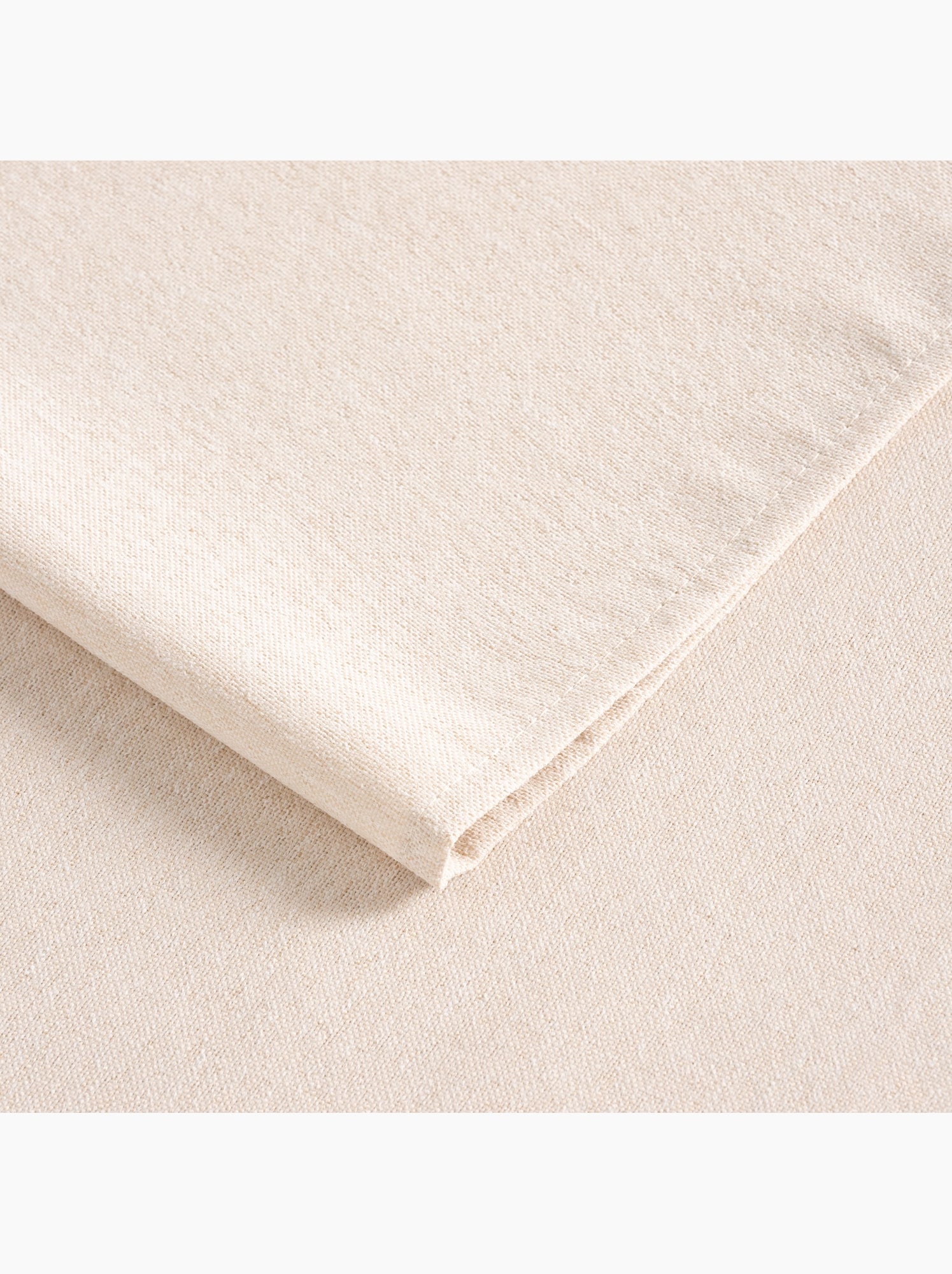 Nappe antitache unie, tissu chiné. Chute naturelle, toucher textile - Gamusi. - Ecru
