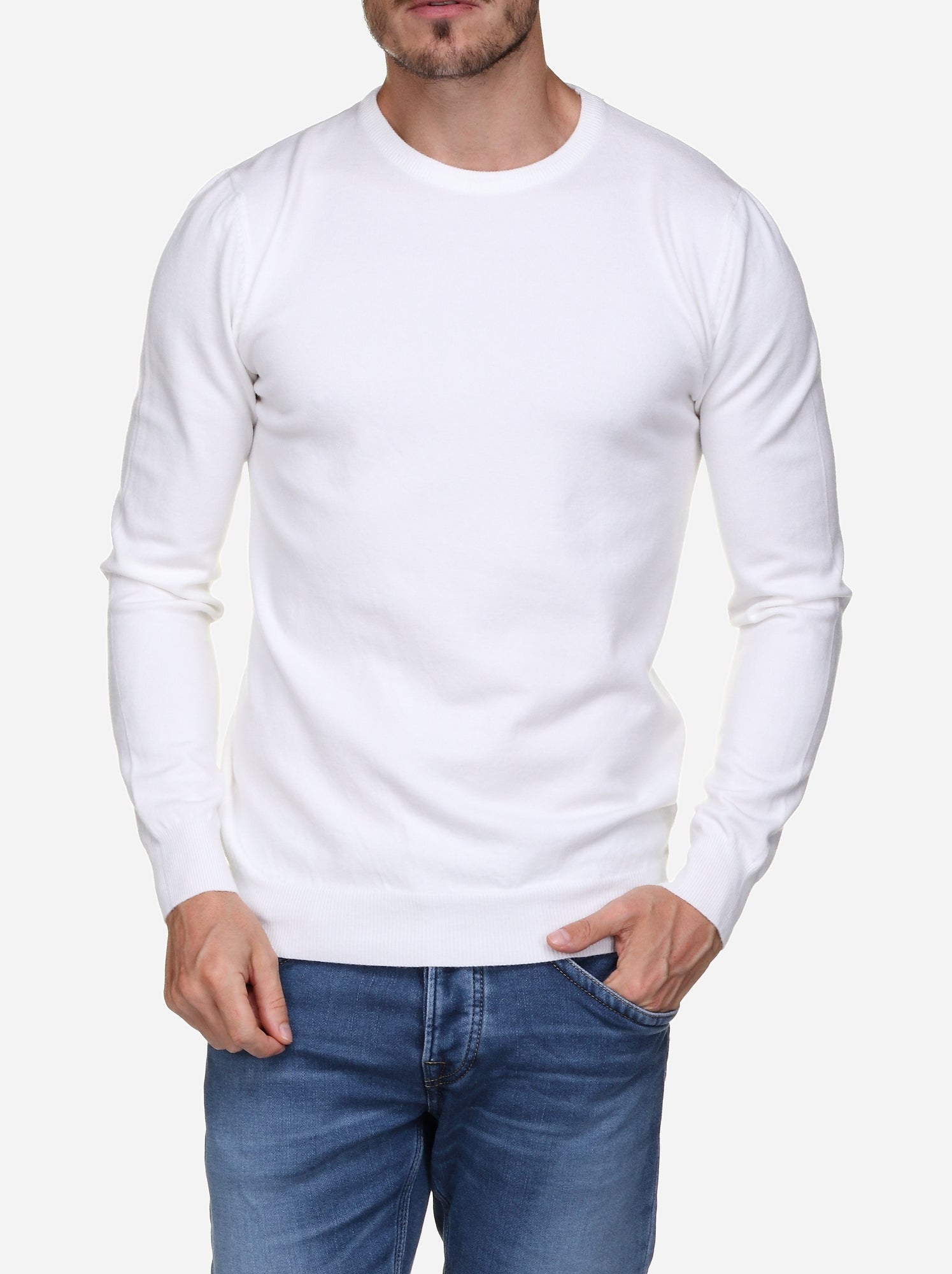 Pull col rond - Kenzarro - Blanc