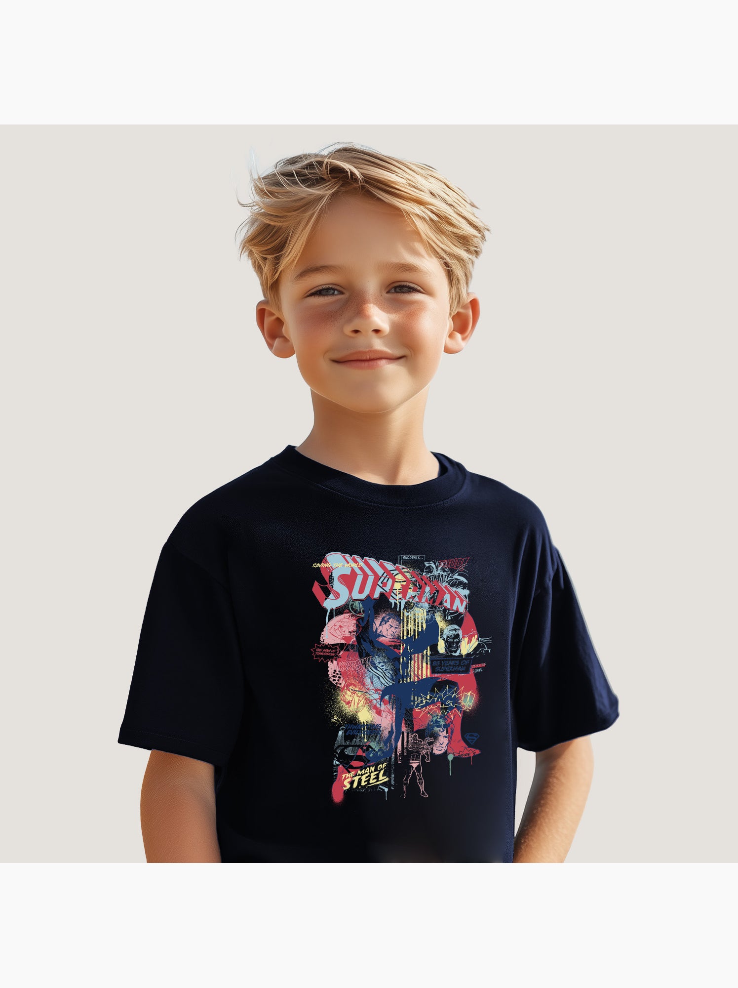 Tshirt Enfant SUPERMAN 2 - Bleu marine