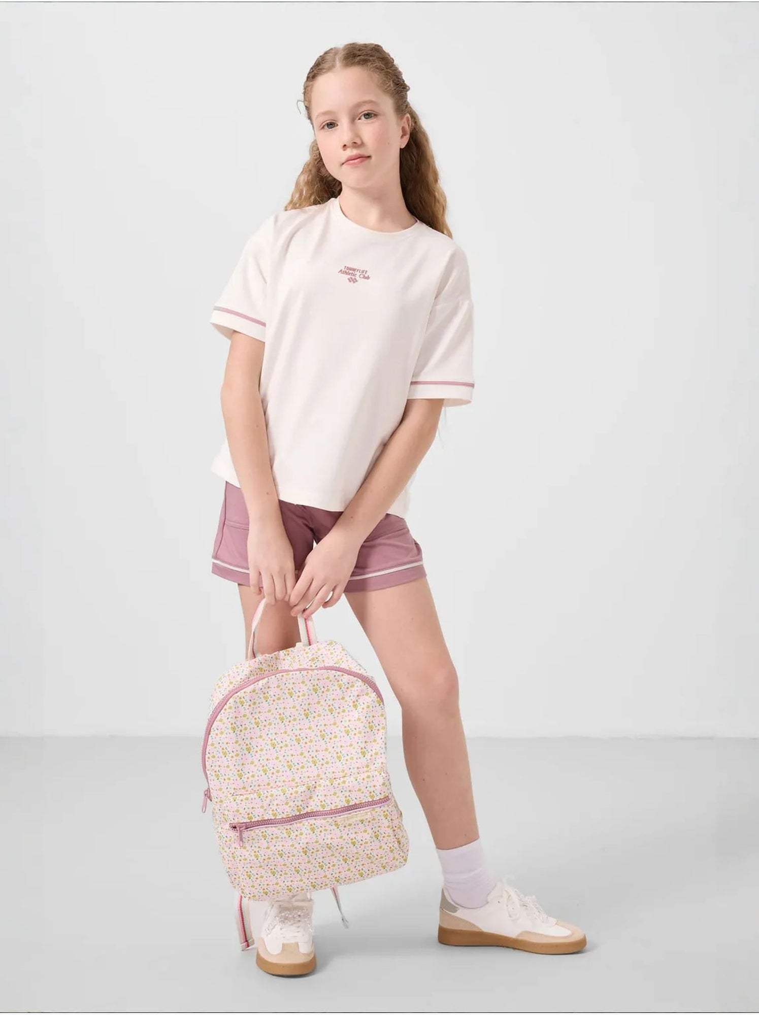 Ensemble de pyjama jeunesse en coton mélangé tommy - Mauve