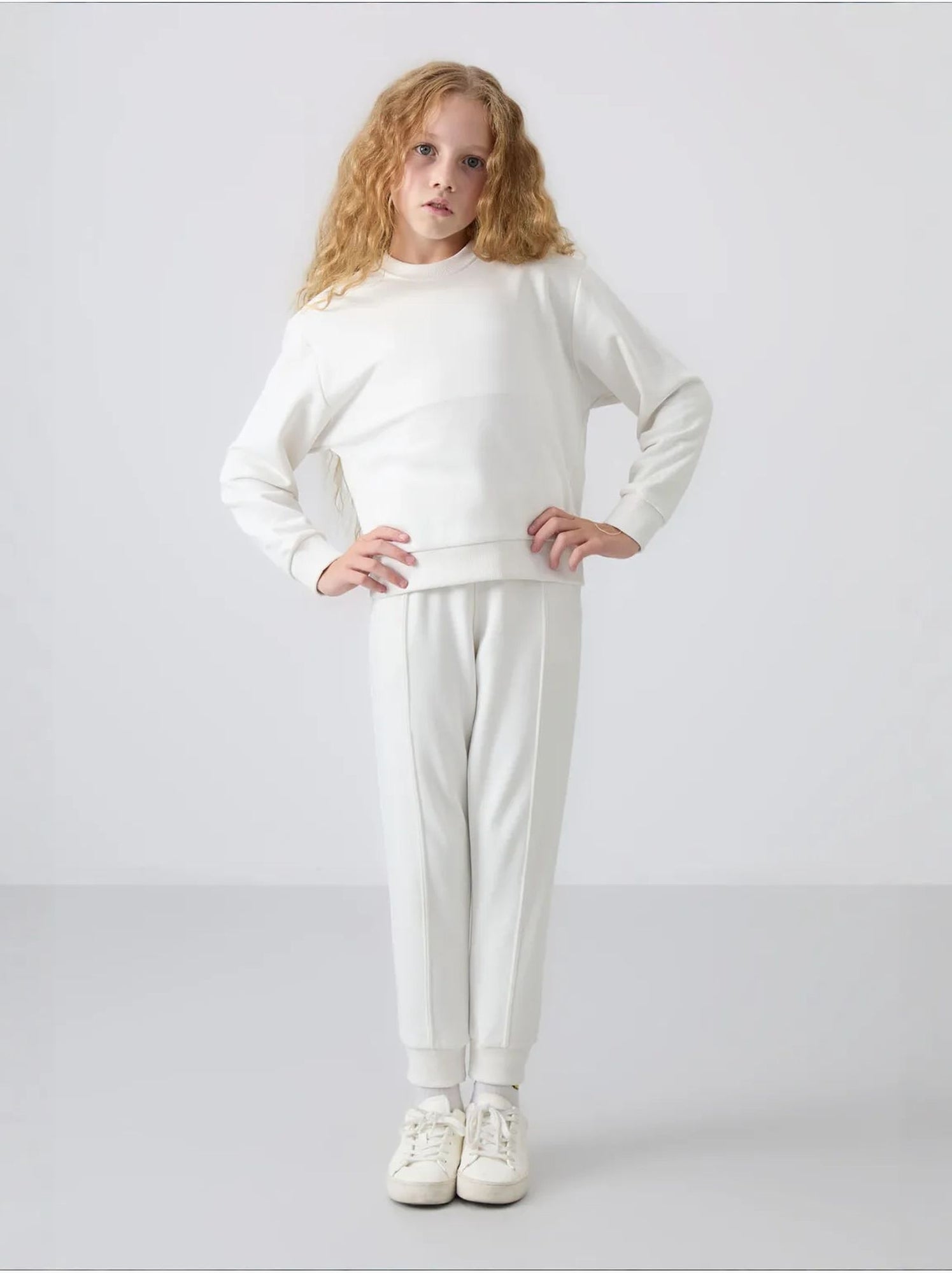 Ensemble de pyjama jeunesse en coton et polyester tommy - Blanc cassé