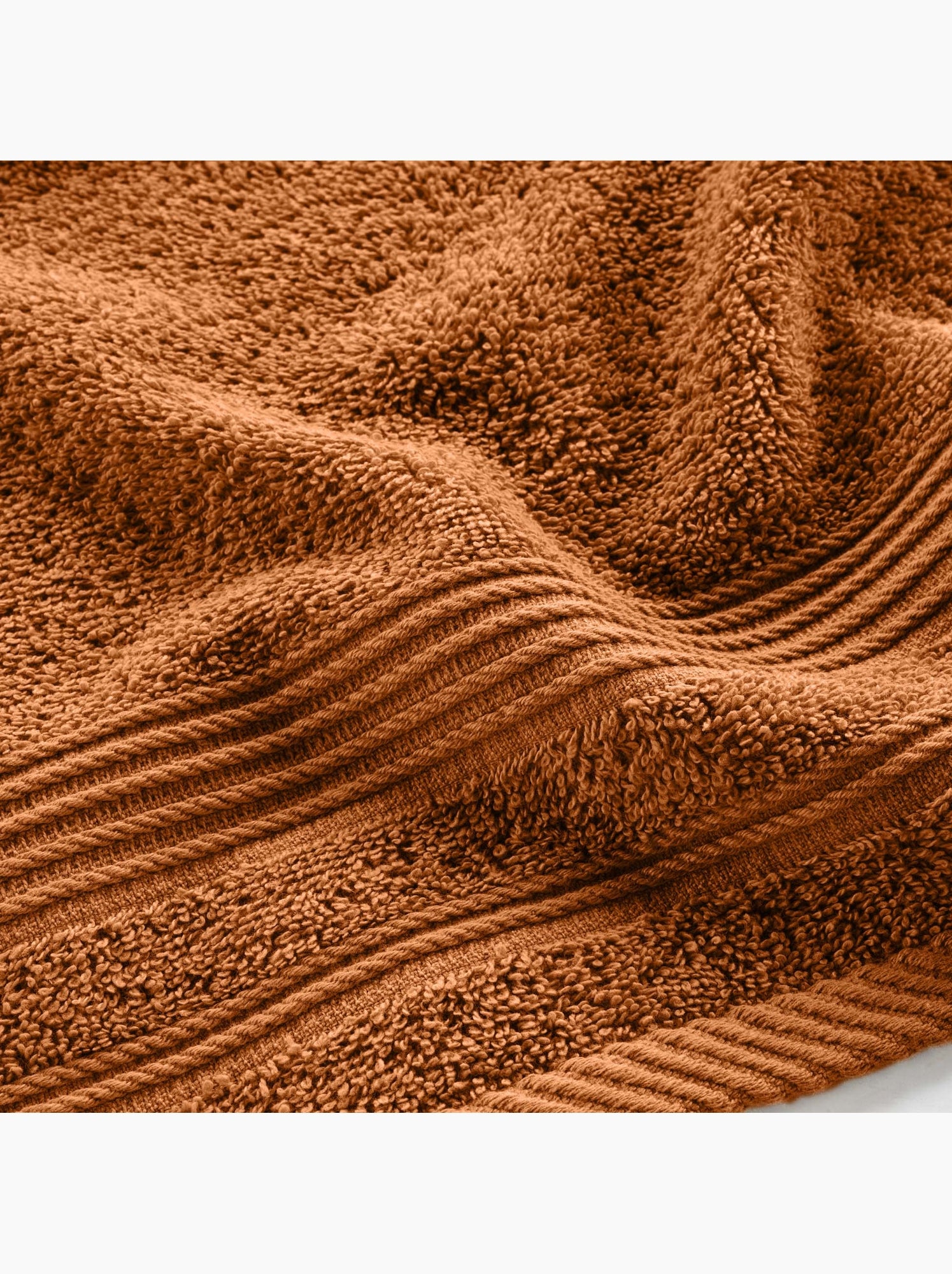Serviette de toilette en coton tendresse - Marron caramel