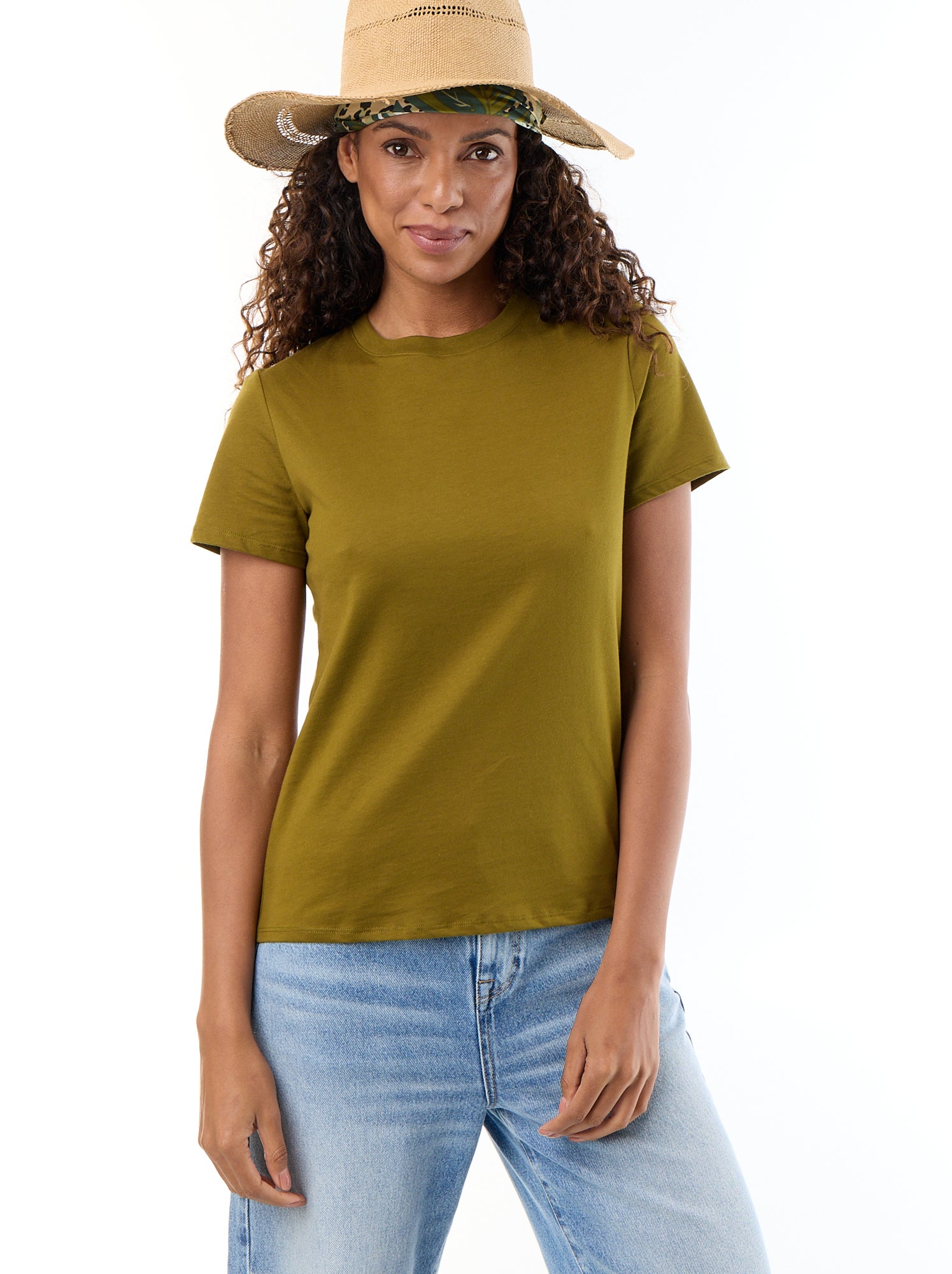 Tee-shirt en jersey manches courtes - Vert