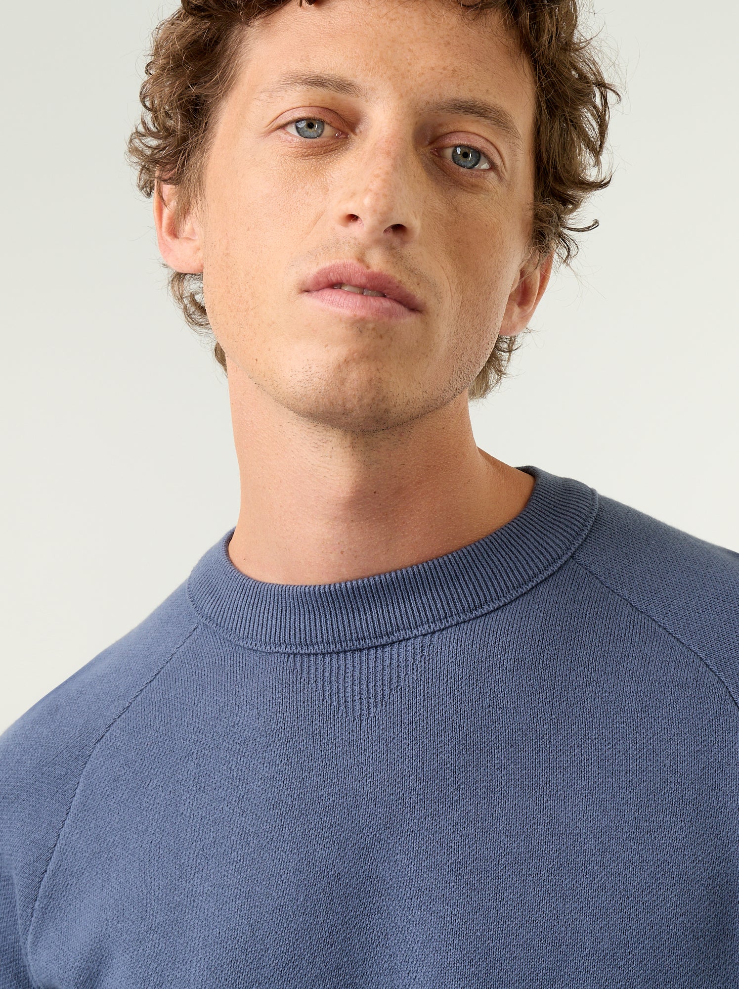 Pull en maille grosse jauge - Bleu