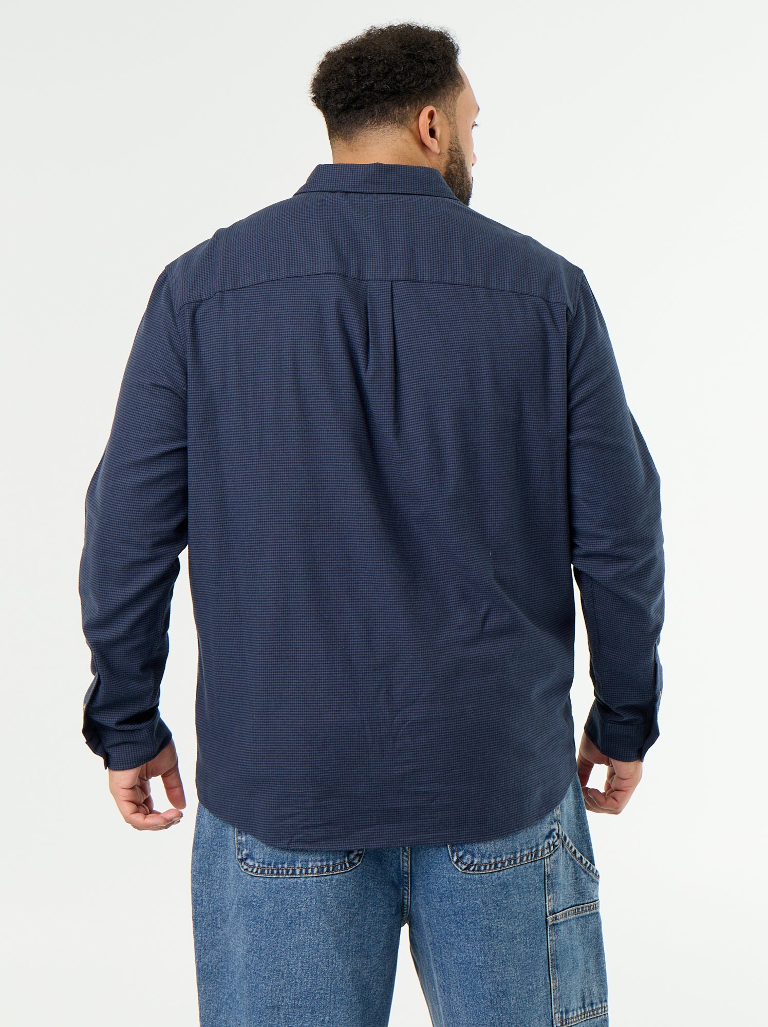 Chemise en flanelle à motif - Bleu (GAX04_5)