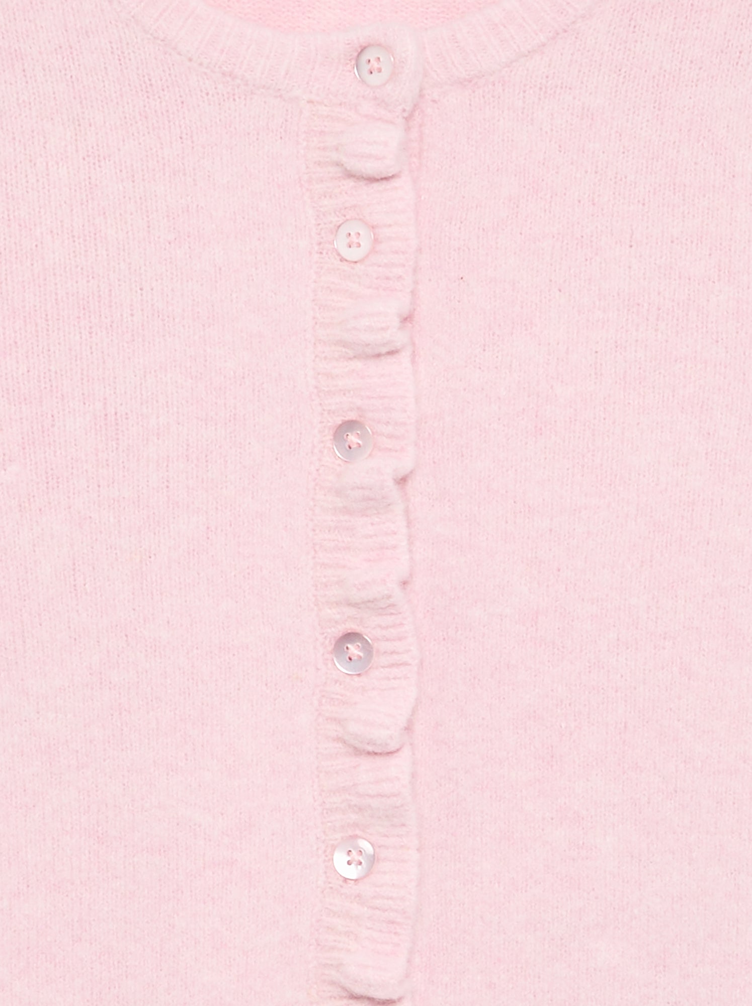 Gilet avec finitions froncées - Rose