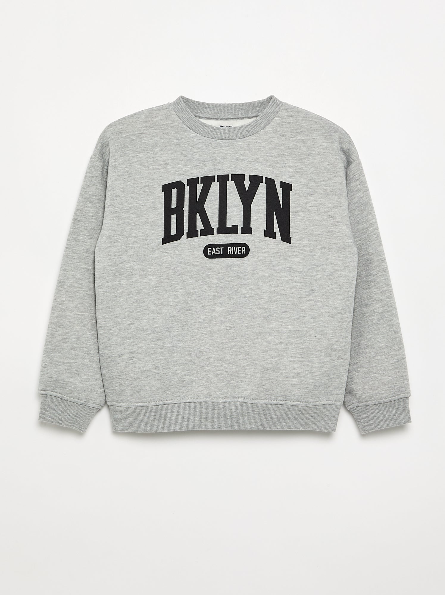 Sweat loose avec imprimé - Gris