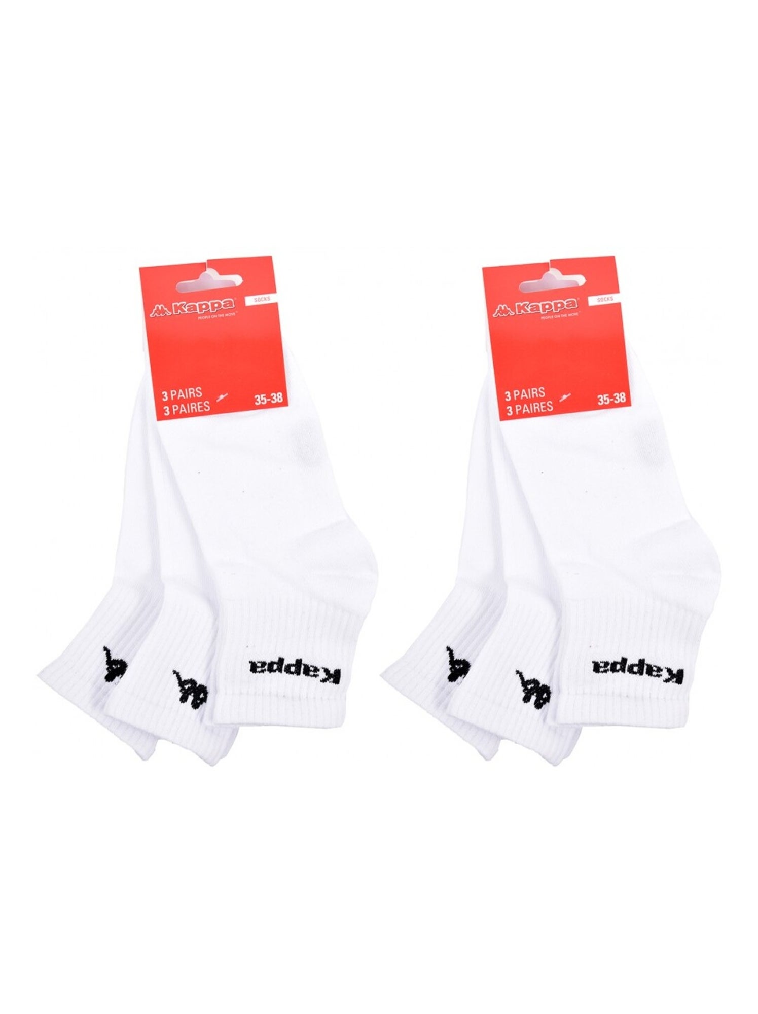 Chaussettes Enfant KAPPA QUARTER - Pack de 6 - Blanc