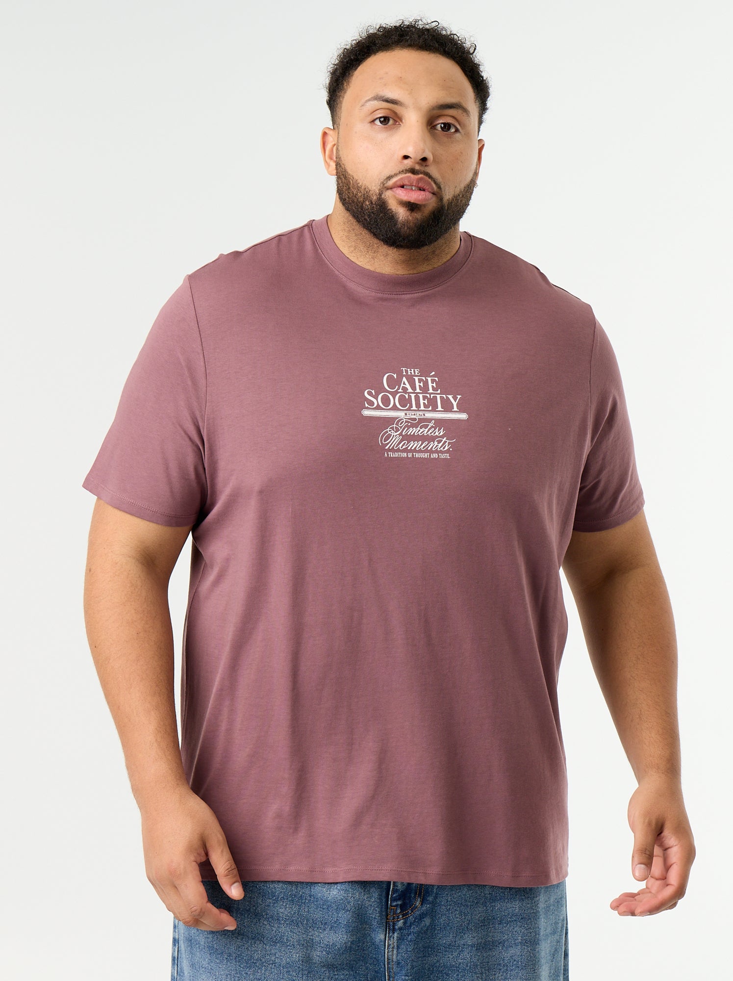 T-shirt en jersey imprimé à manches courtes - Violet