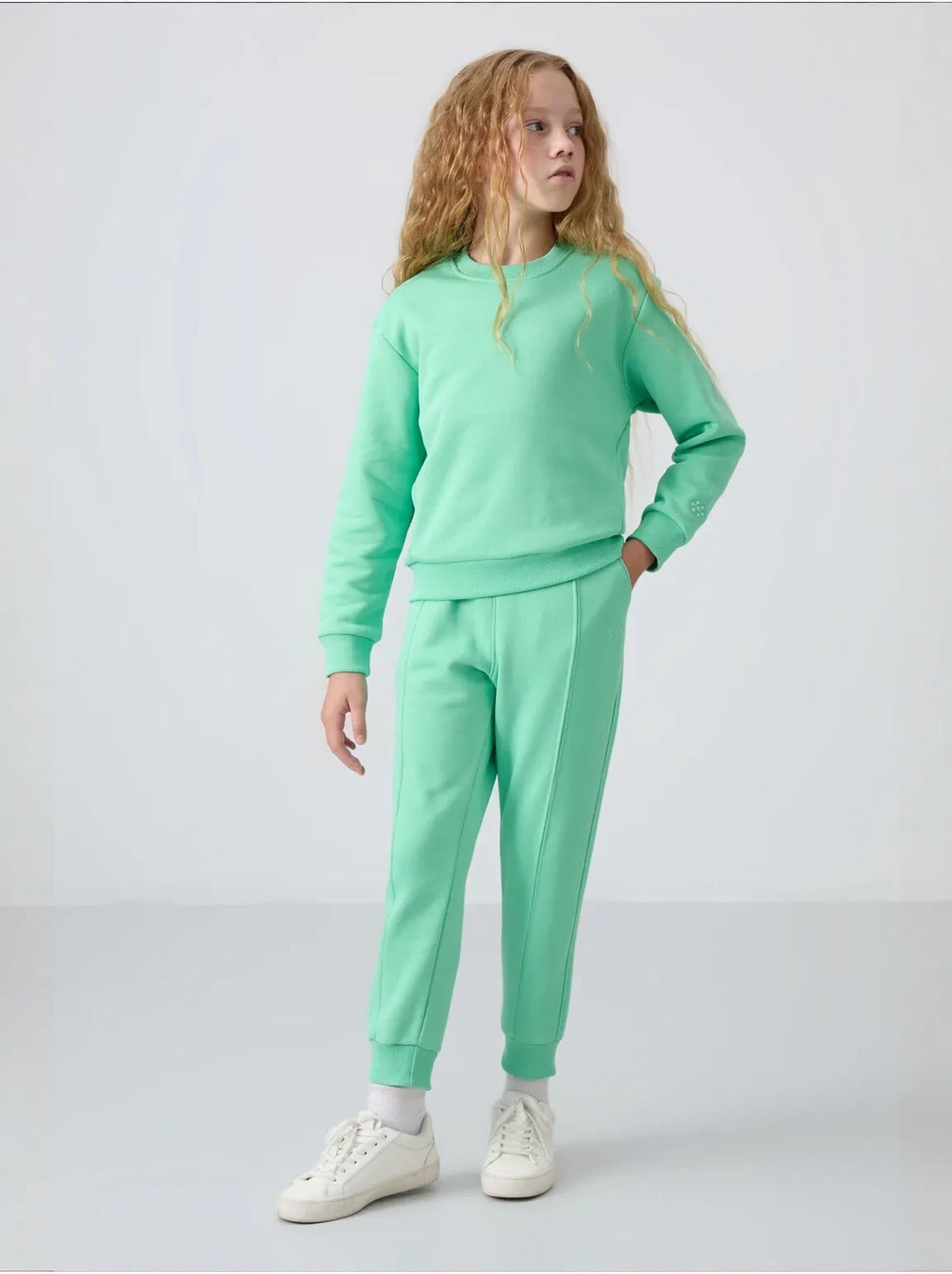 Ensemble de pyjama jeunesse en coton et polyester tommy - Vert menthe