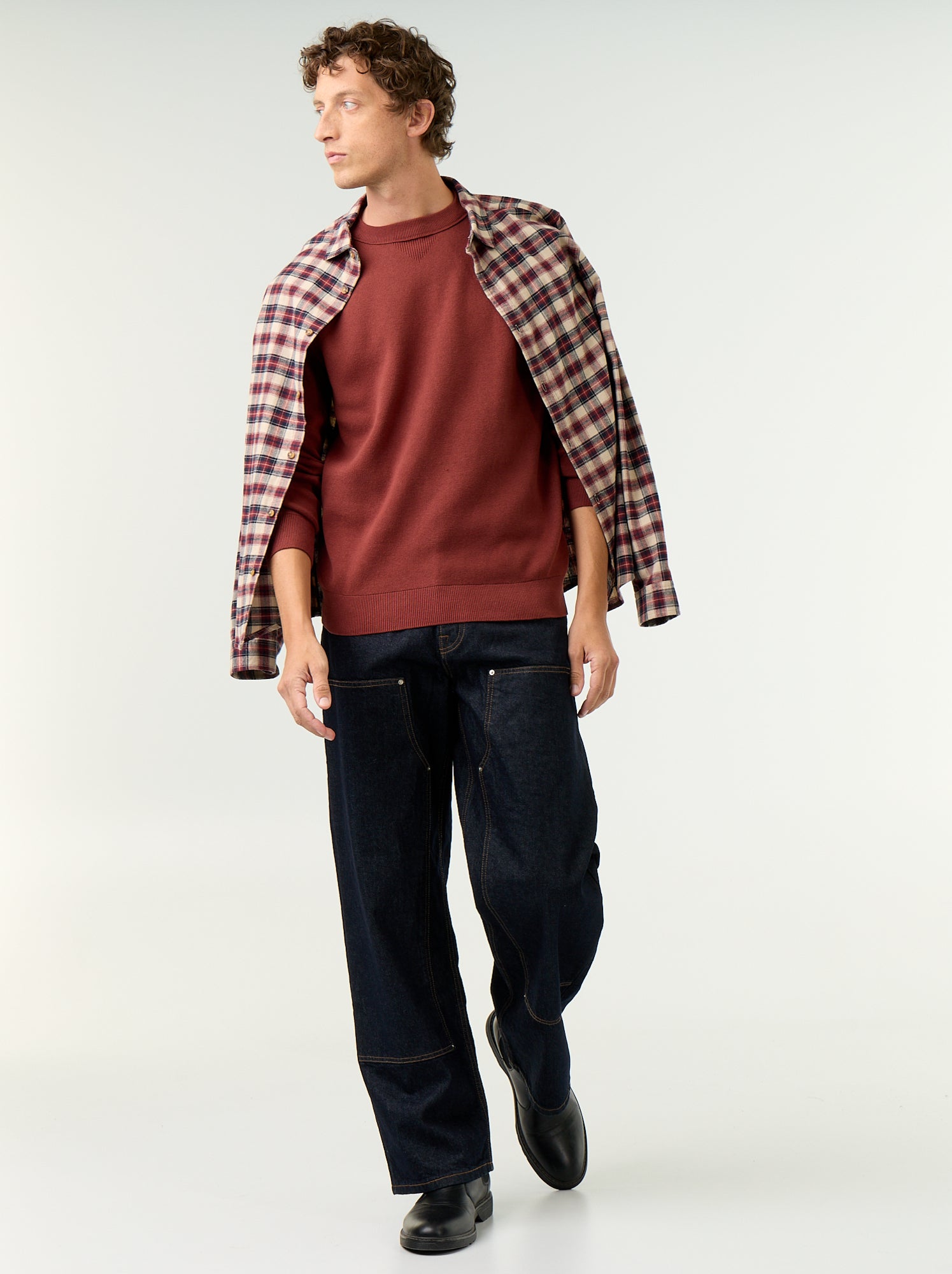 Pull en maille grosse jauge - Marron