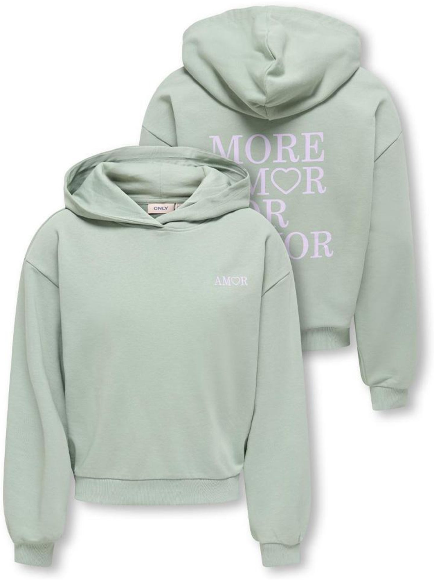 Sweat à capuche fille kids only - Vert