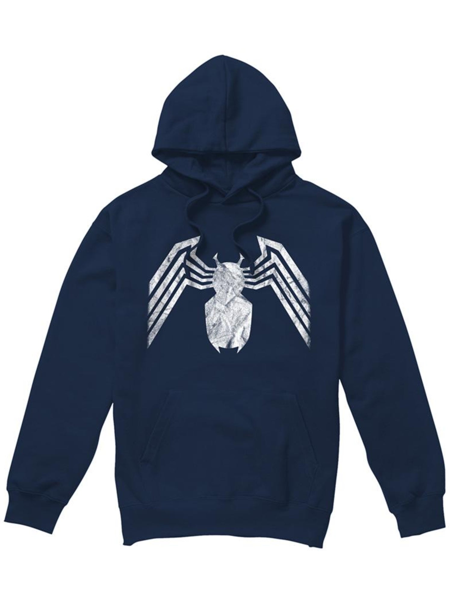 Sweat à capuche motif/style emblème - venin - Bleu marine