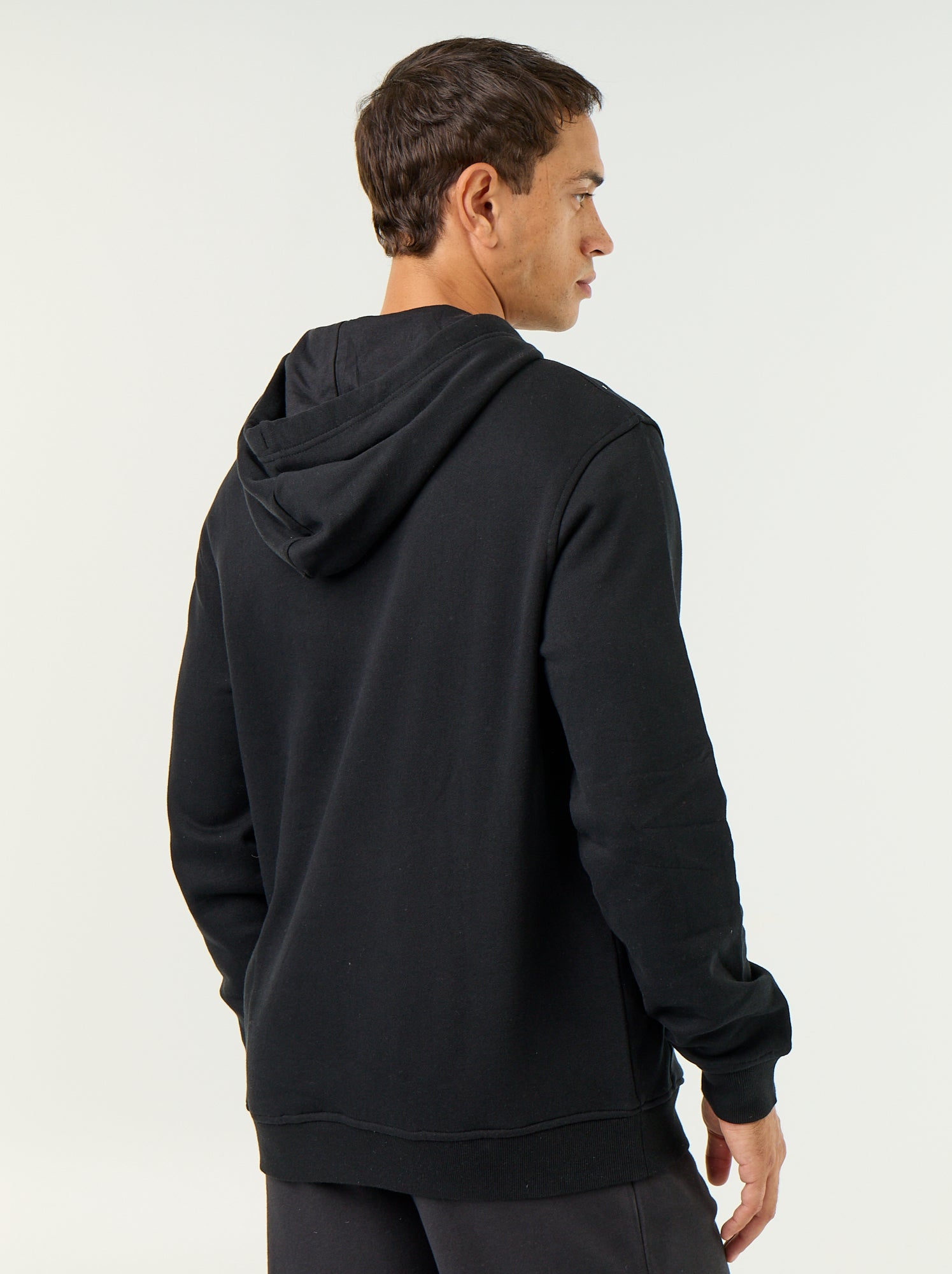 Sweat uni à capuche - Noir