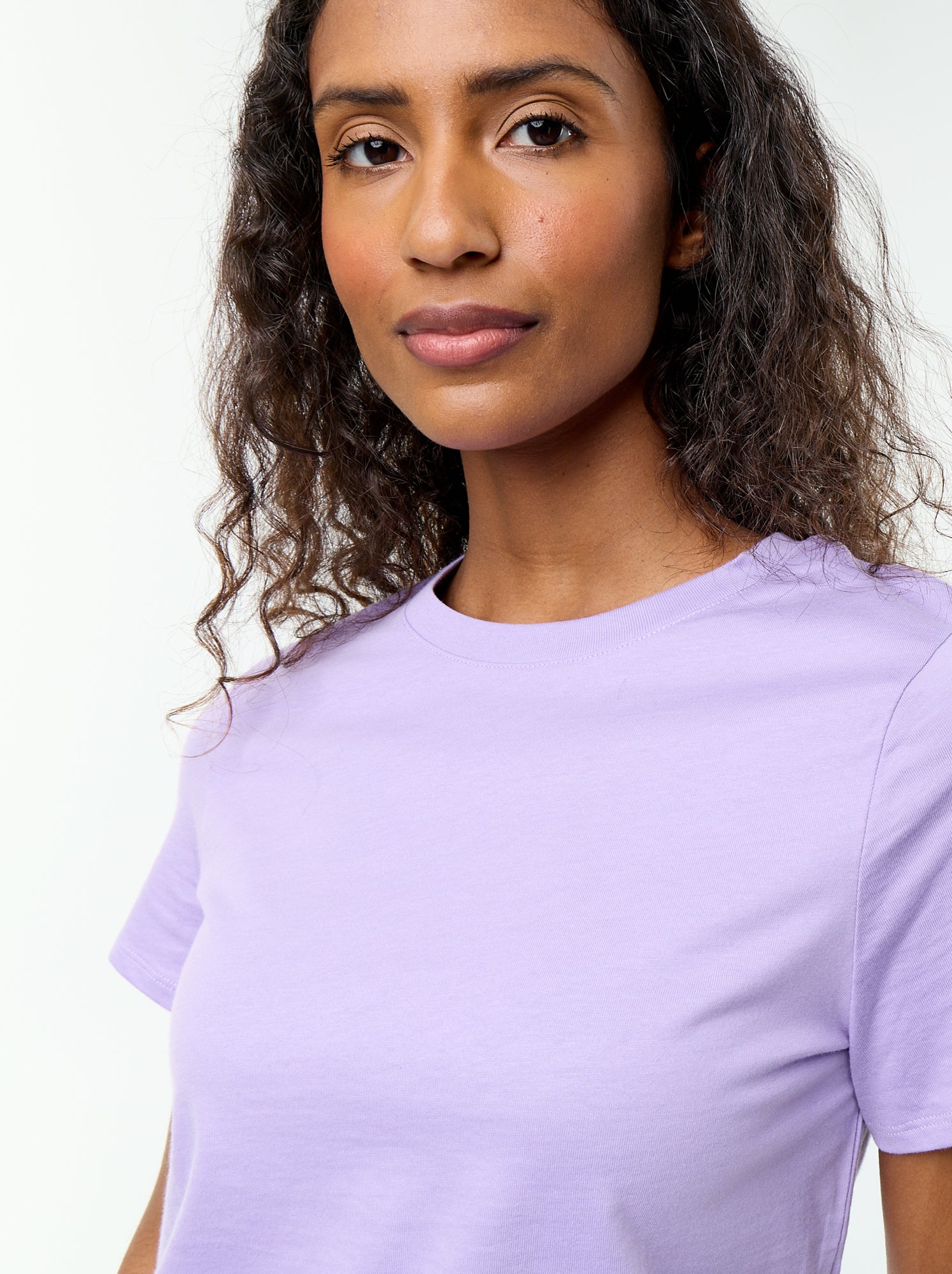 Tee-shirt en jersey manches courtes - Violet (ESW74_33)