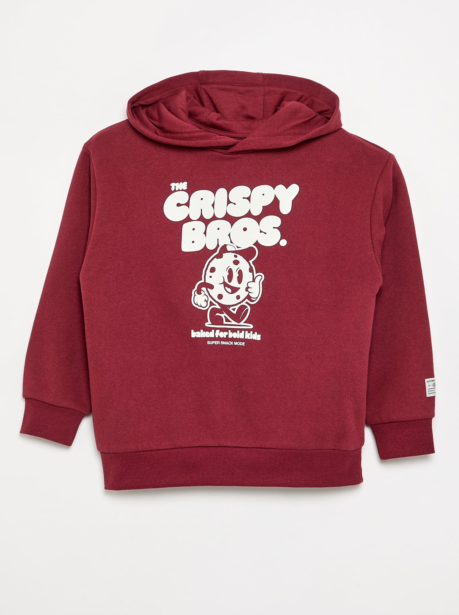 Sweat à capuche imprimé - Rouge